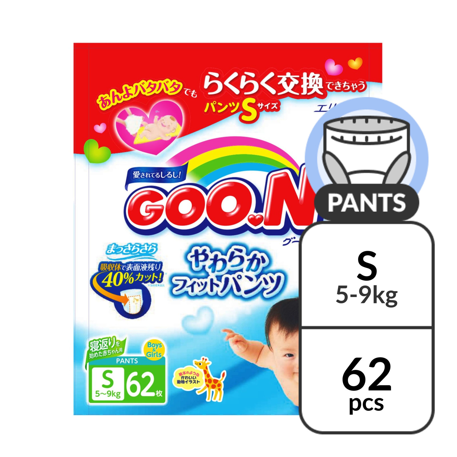 GOO.N Japan Version Pants - S (5 - 9kg)