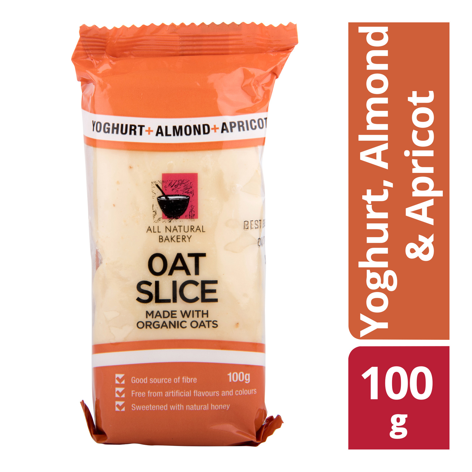 All Natural Bakery Oat Slice - Yoghurt, Almond & Apricot