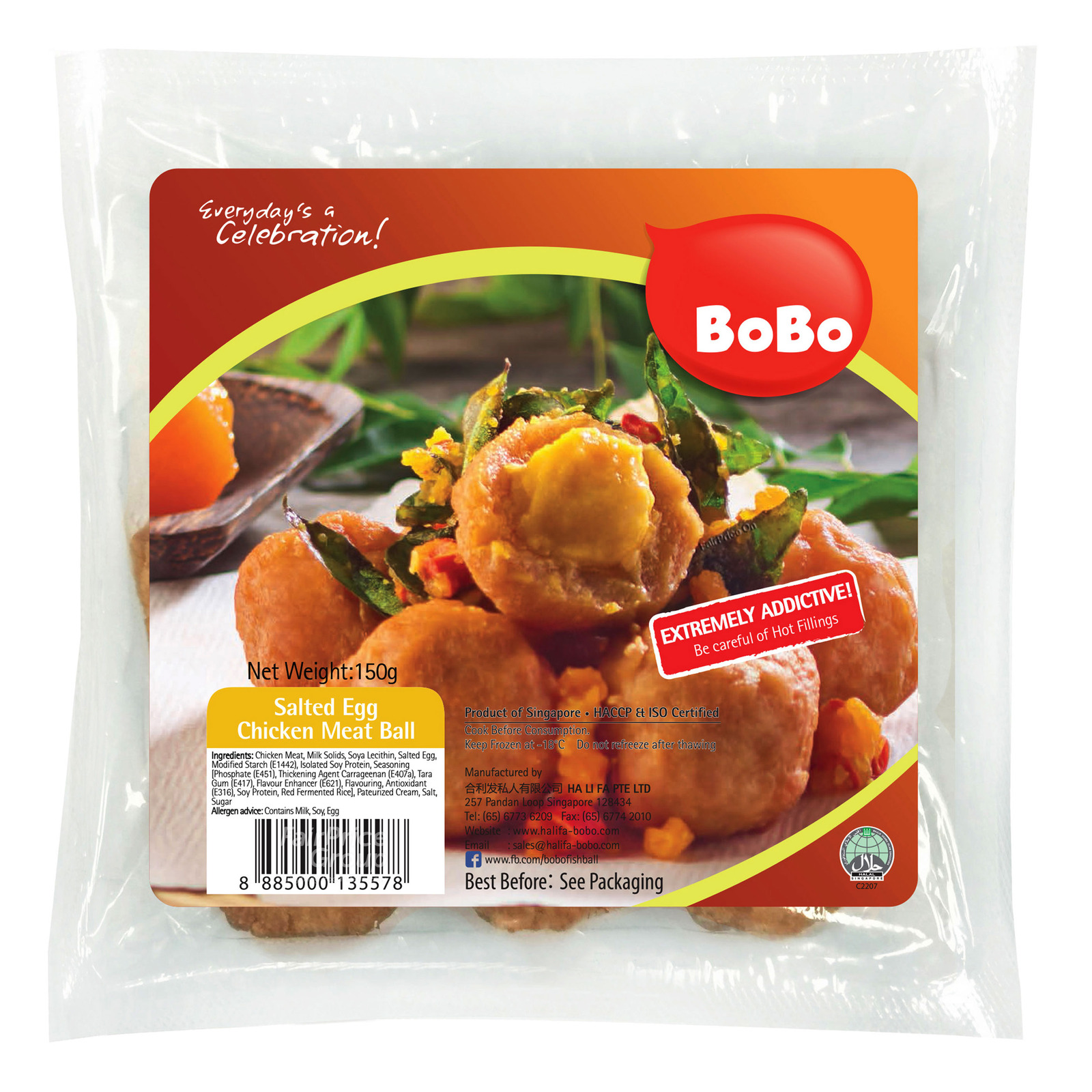 BoBo Frozen Chicken Meat Ball - Salted Egg