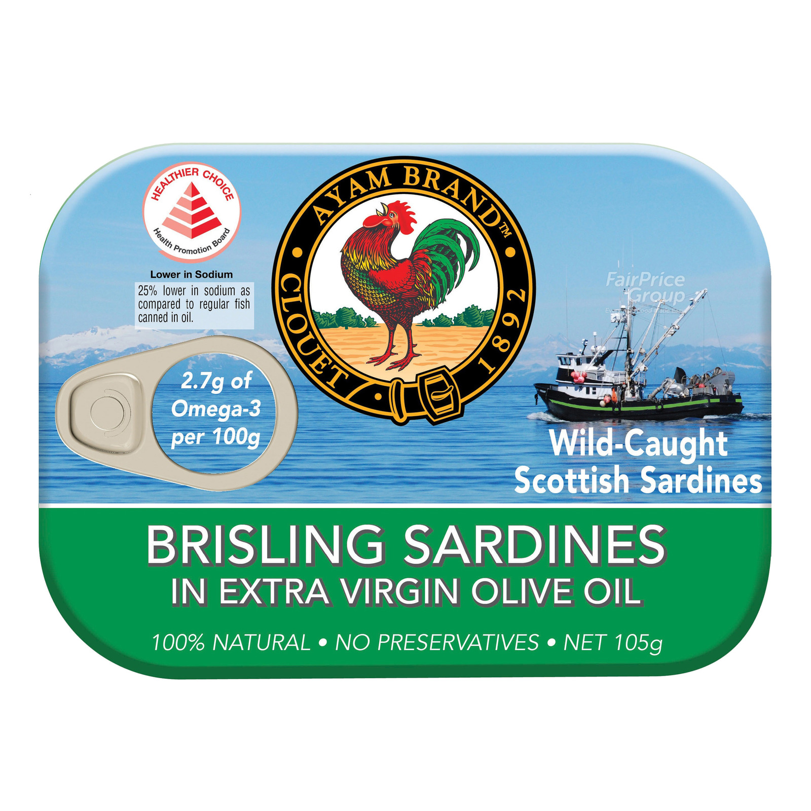 Ayam Brand Brisling Sardines - Extra Virgin Olive Oil