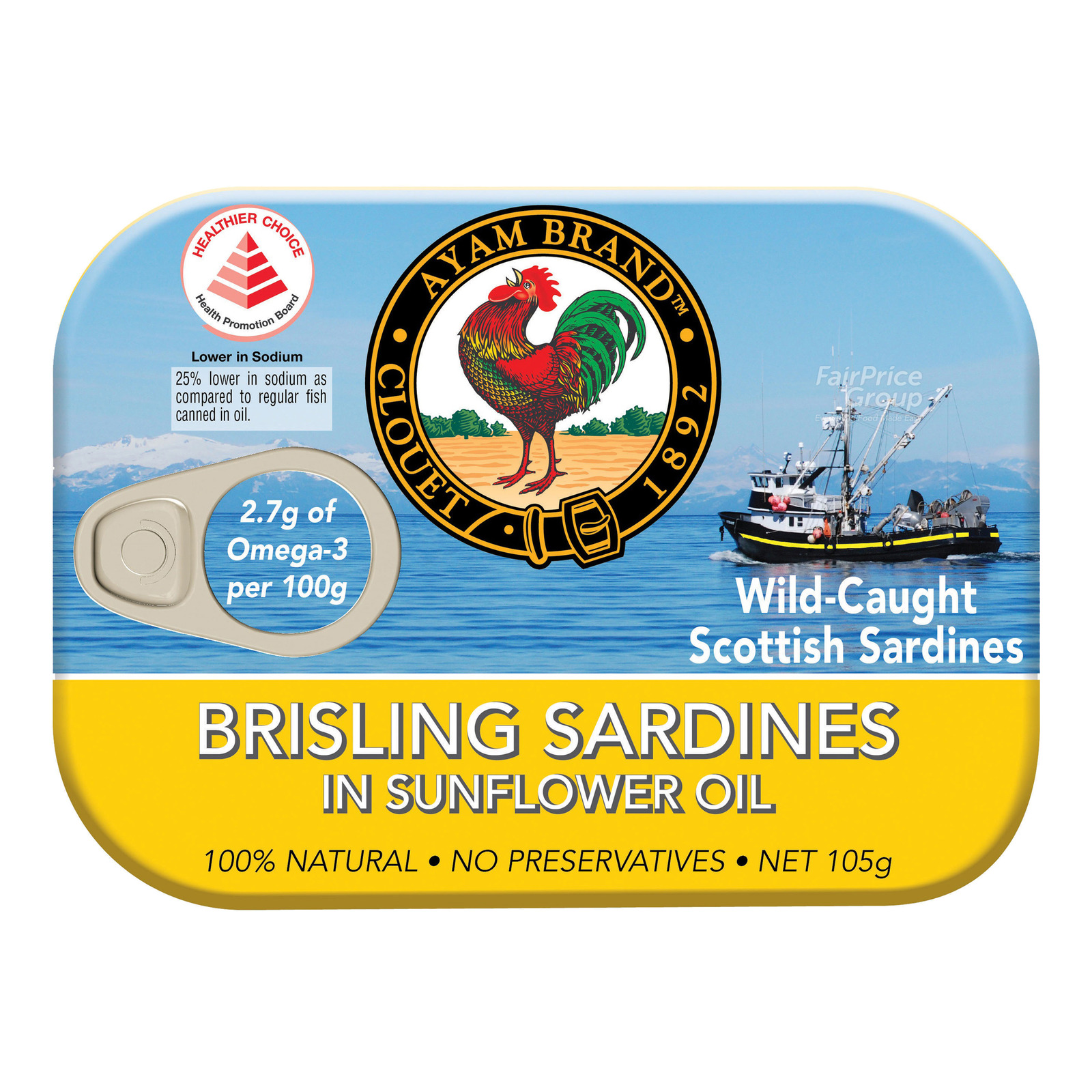 Ayam Brand Brisling Sardines - Sunflower Oil