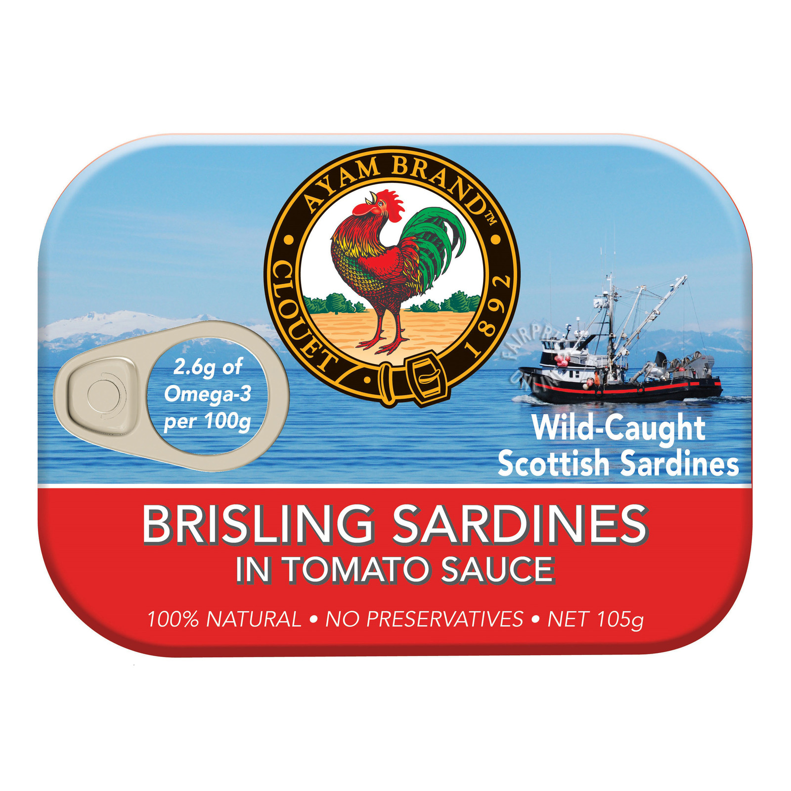 Ayam Brand Brisling Sardines - Tomato Sauce