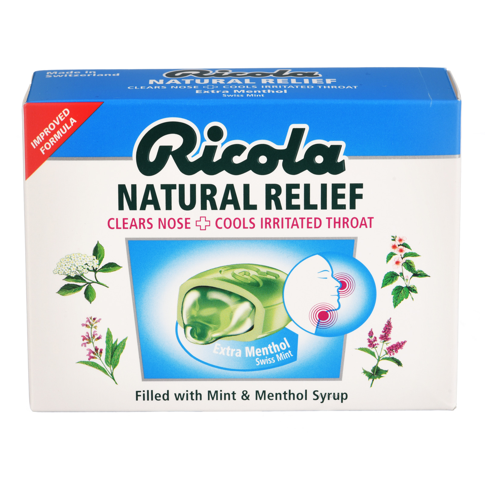 Ricola Natural Relief Swiss Herb Lozenges - Extra Menthol