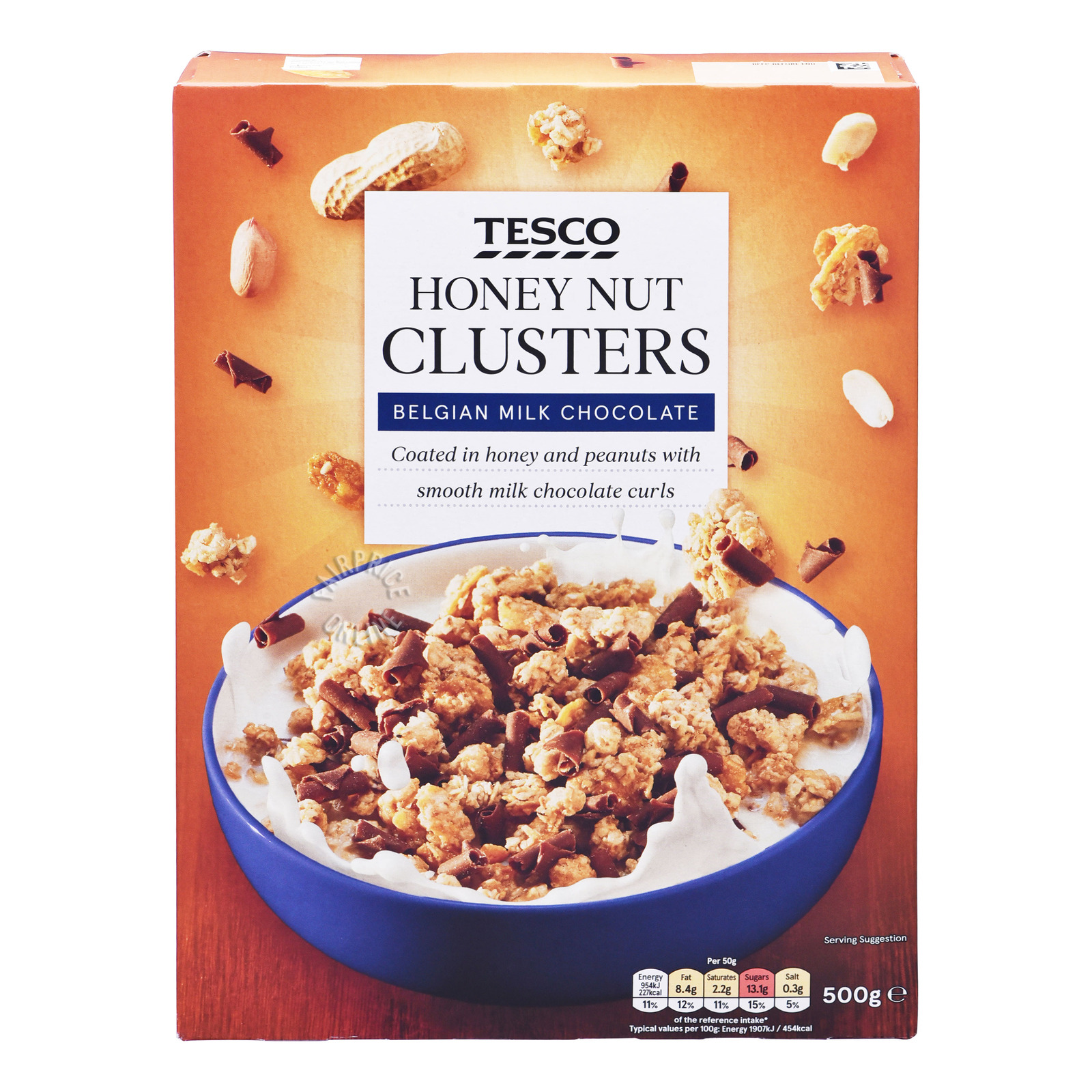 Tesco Clusters Cereal - Honey Nut with Milk Chocolate