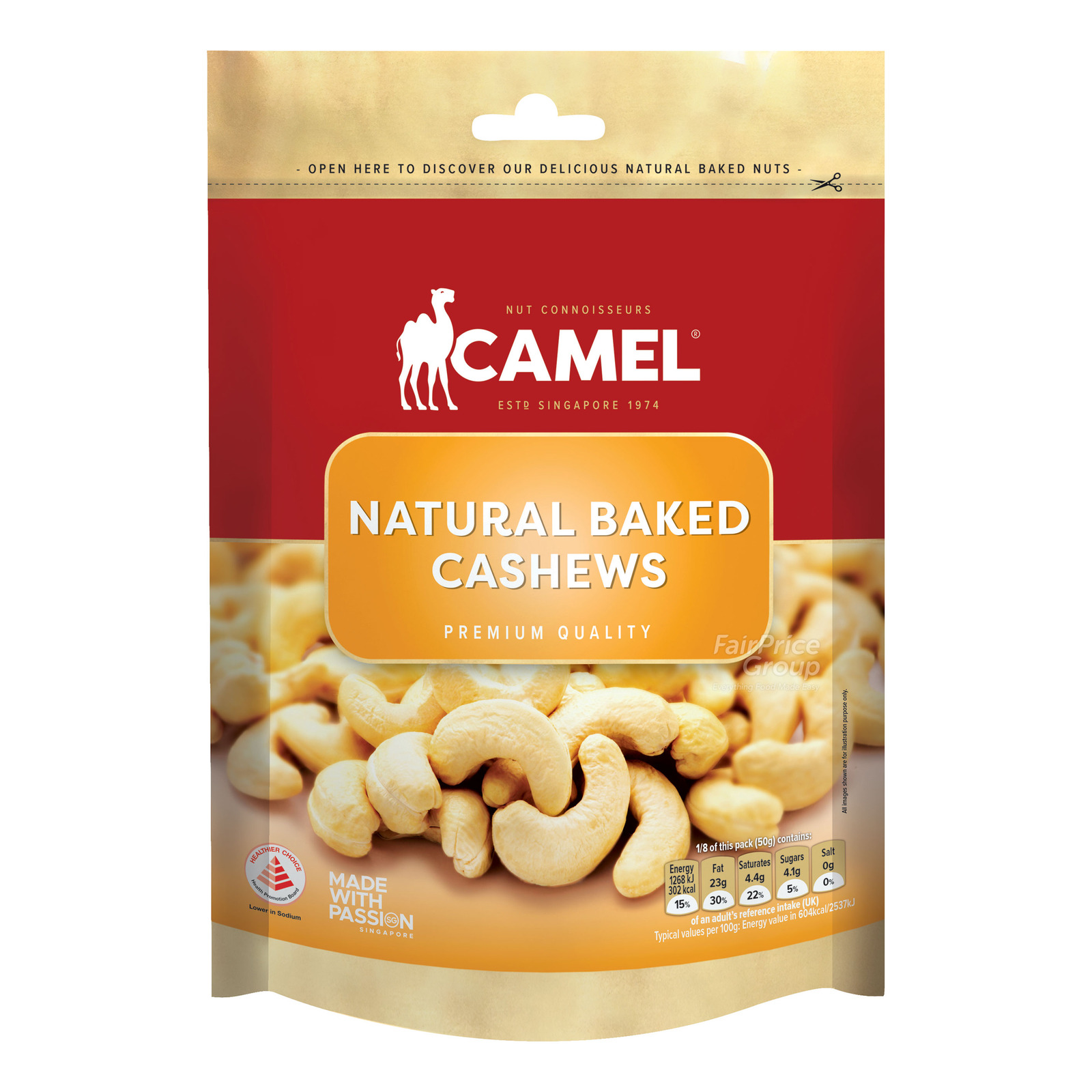 Camel Natural Baked Cashews