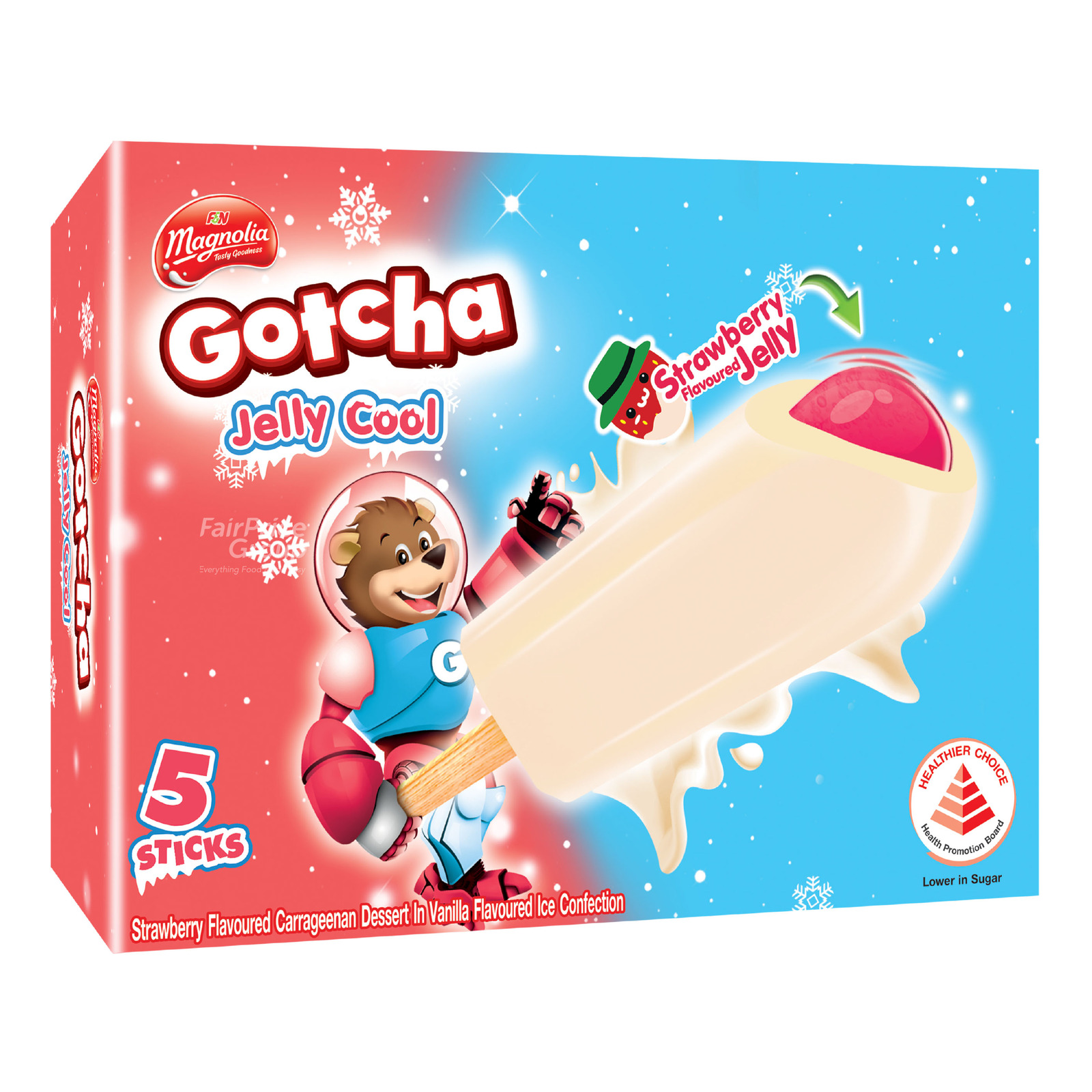 F&N Magnolia Gotcha Ice Cream - Jelly Cool Strawberry