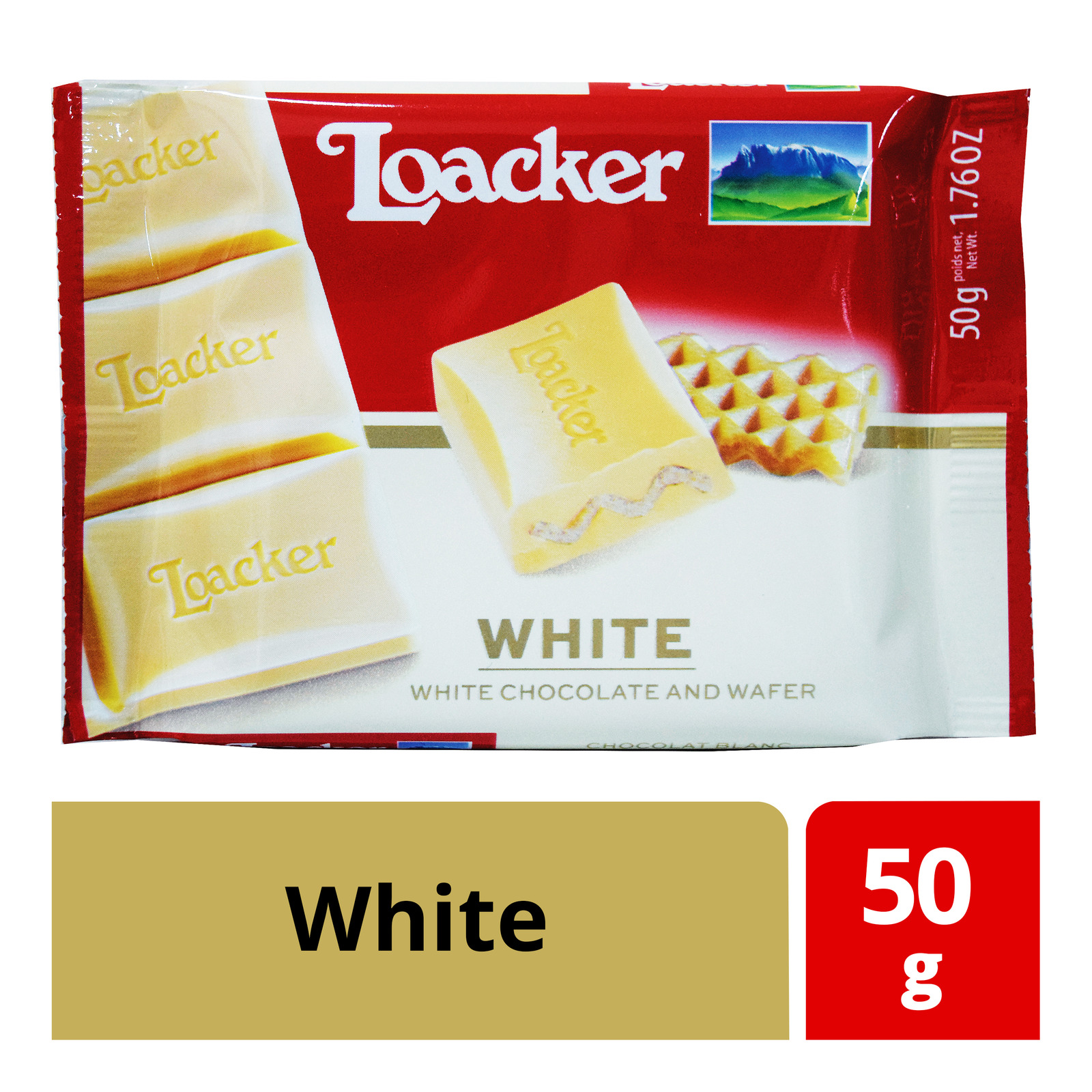 Loacker Chocolate and Wafer Bar - White