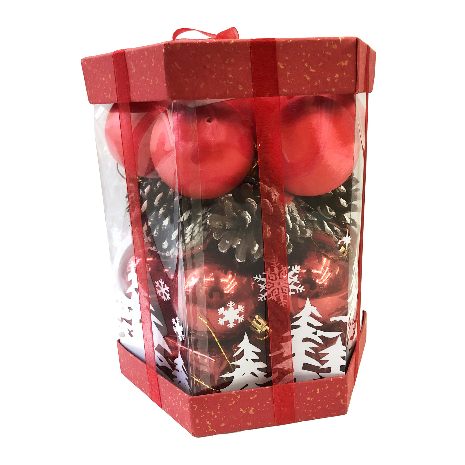 Christmas Hanging Ornament Gift Set - Red