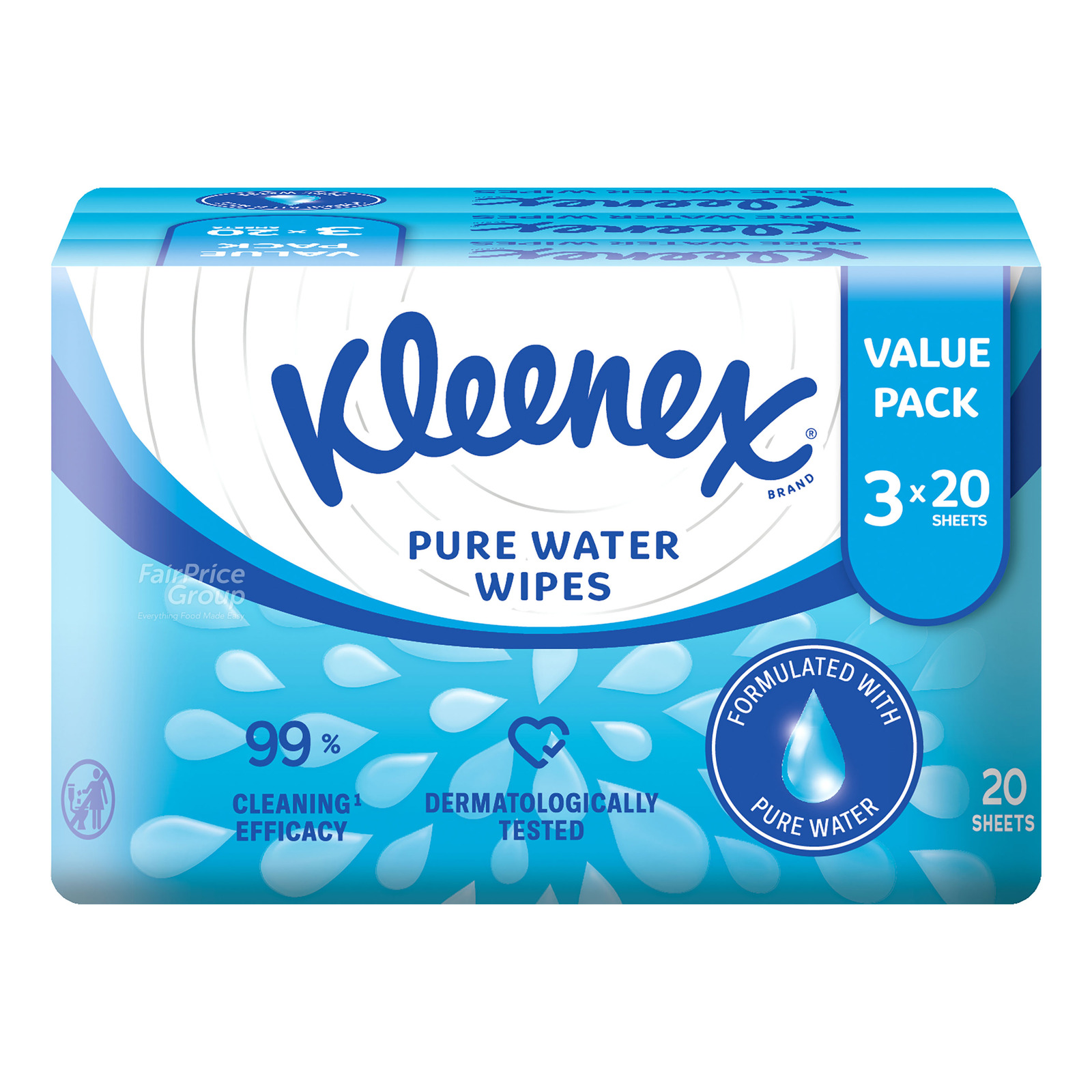 Kleenex Hand & Face Moist Wipes - Pure Water