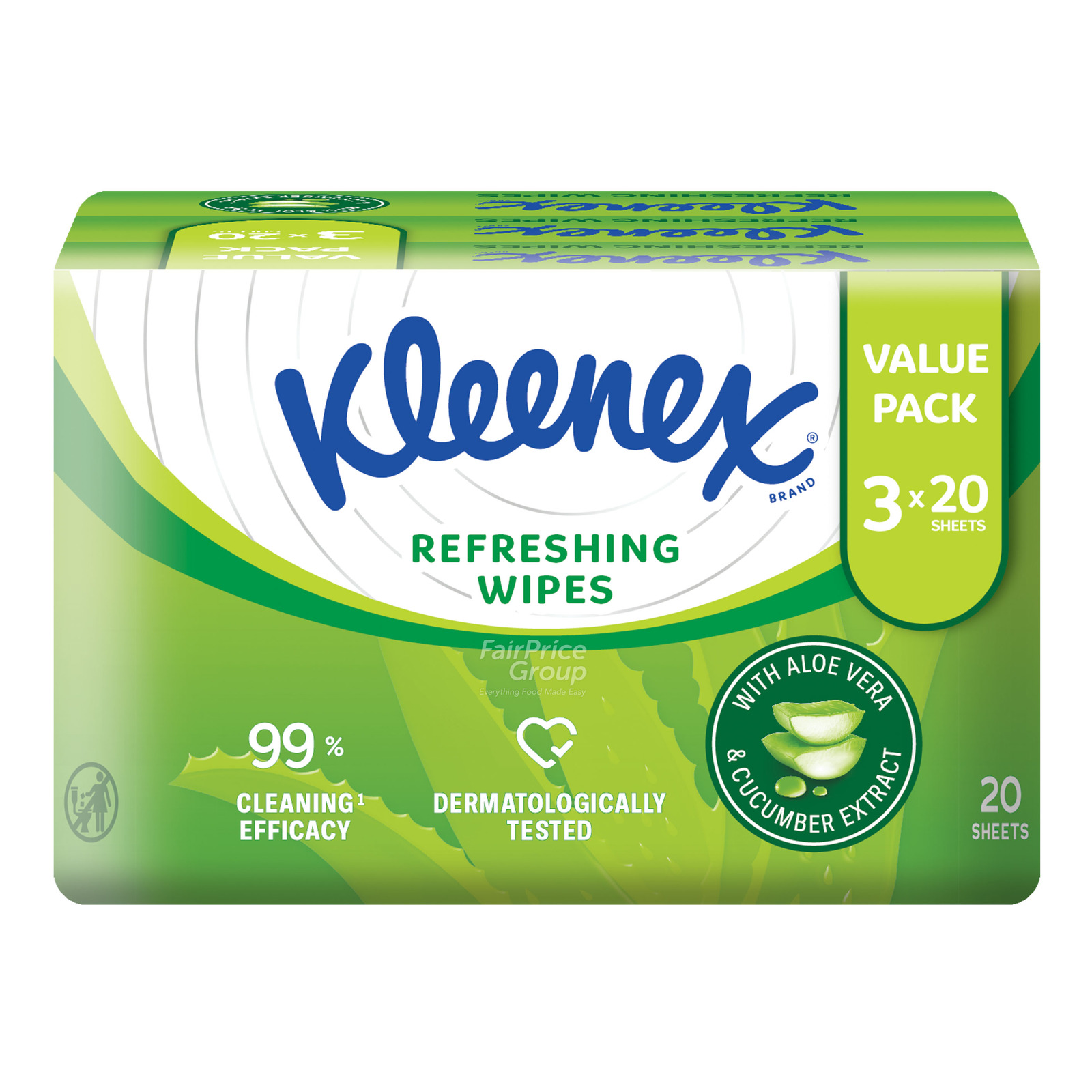 Kleenex Hand & Face Moist Wipes - Refreshing