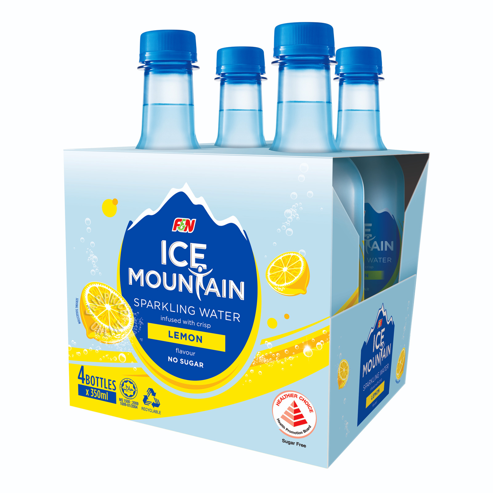 F&N Ice Mountain Sparkling Bottle Water - Lemon