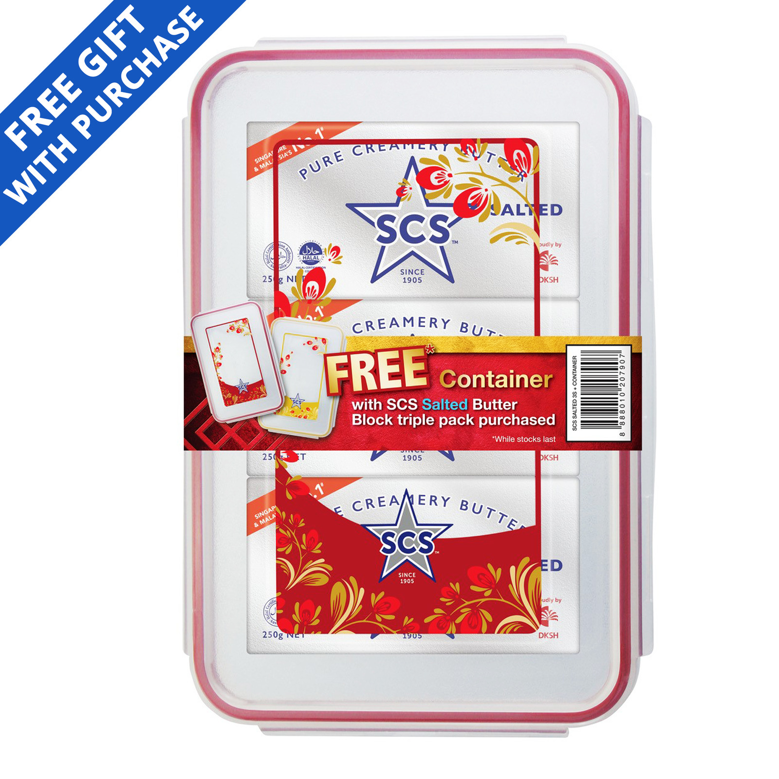 SCS Pure Creamery Butter Block with Container - Salted