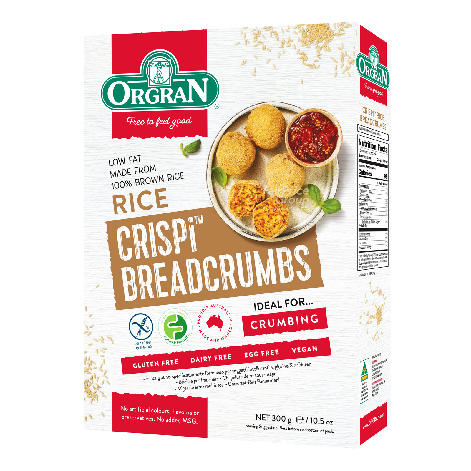 Orgran Gluten Free Crispi Crumbs Breadcrumbs - Rice