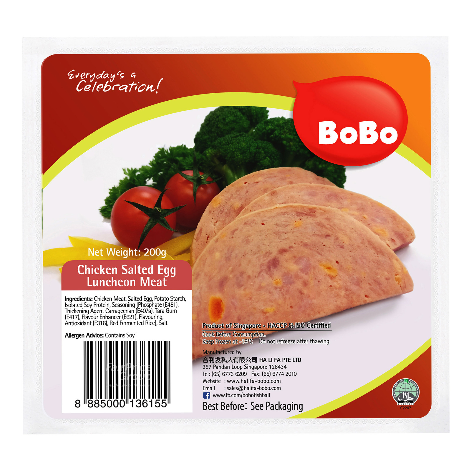 BoBo Frozen Chicken Luncheon Meat - Salted Egg