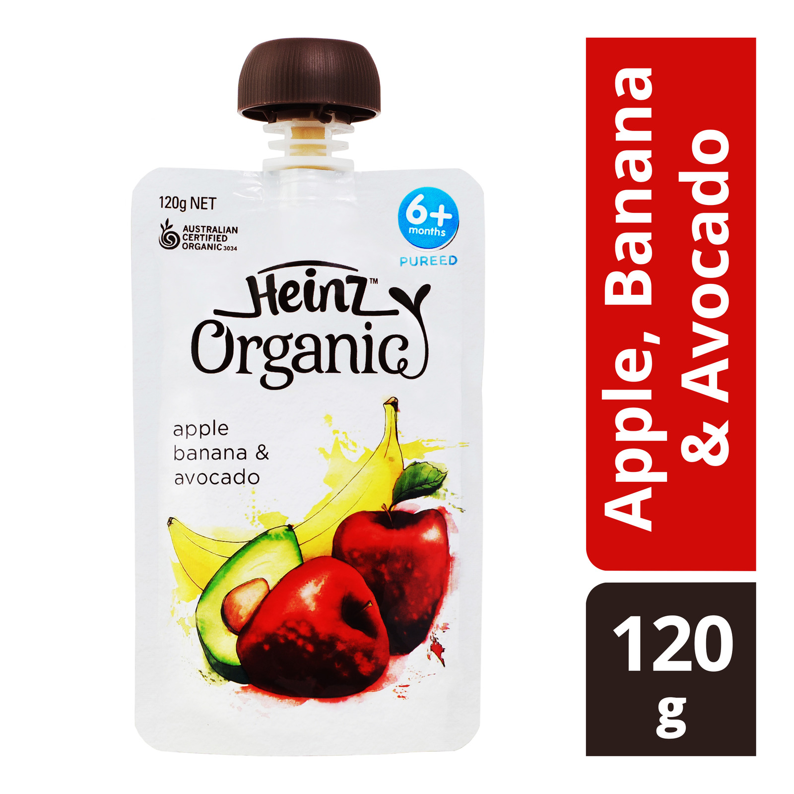 Heinz Organic Baby Puree Pouch - Apple, Banana & Avocado