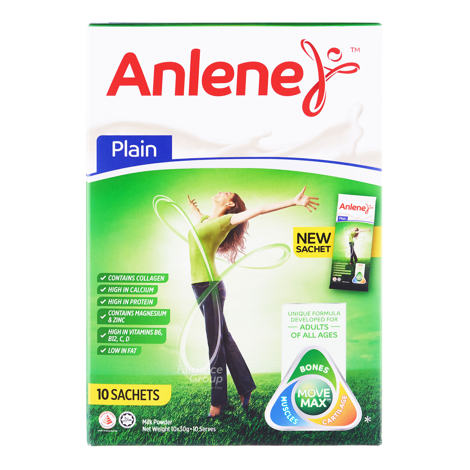 Anlene Move Max Regular Milk Powder Sachets - Plain
