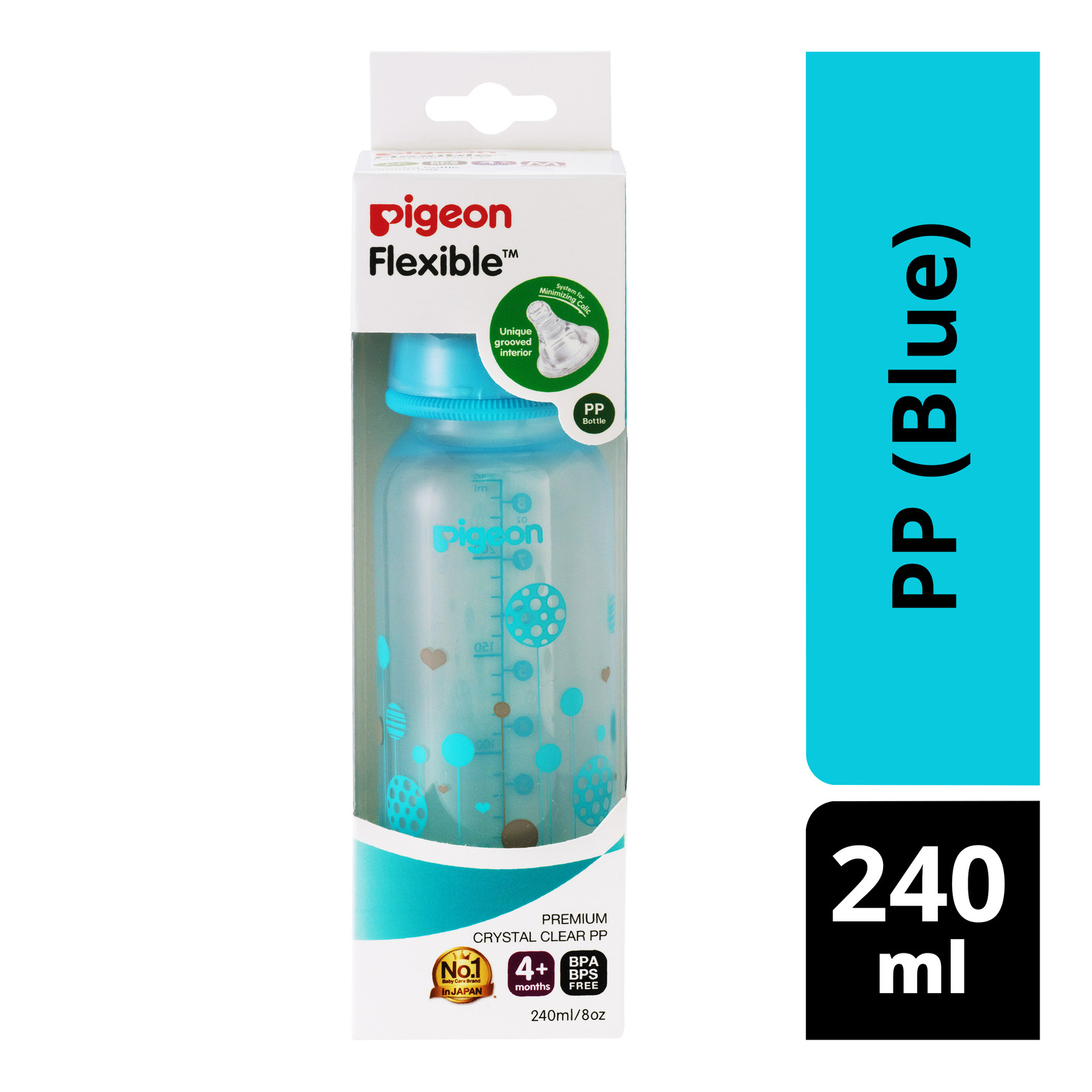 Pigeon Flexible Nursing Bottle - PP (Blue)