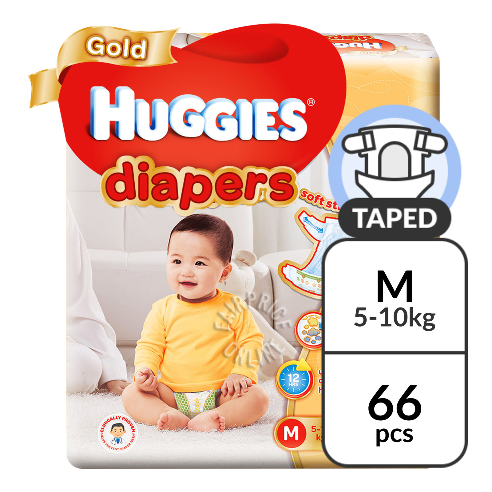 Huggies Gold Diapers - M (5 - 10kg)