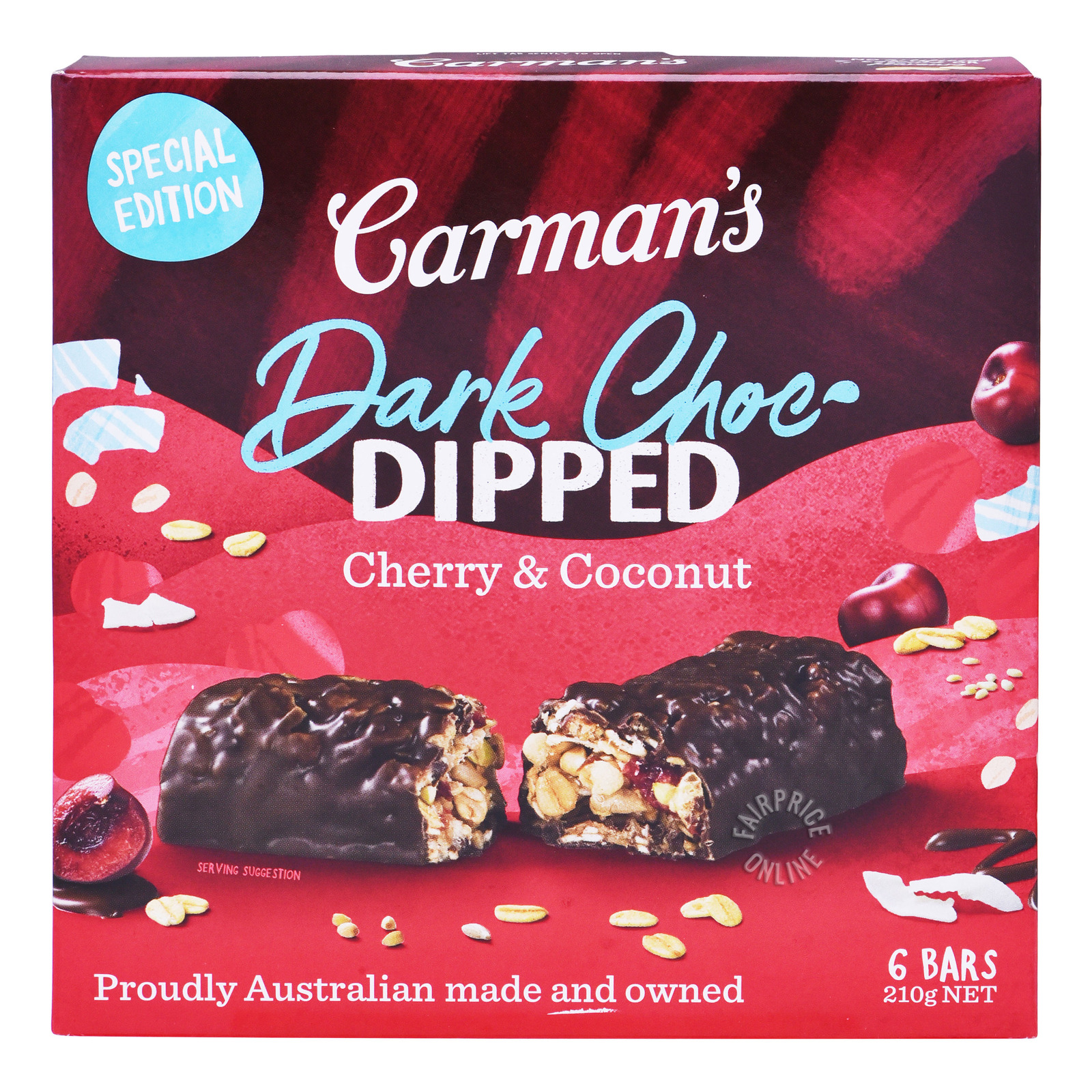 Carman's Muesli Bars - Dark Chocolate with Cherry & Coconut