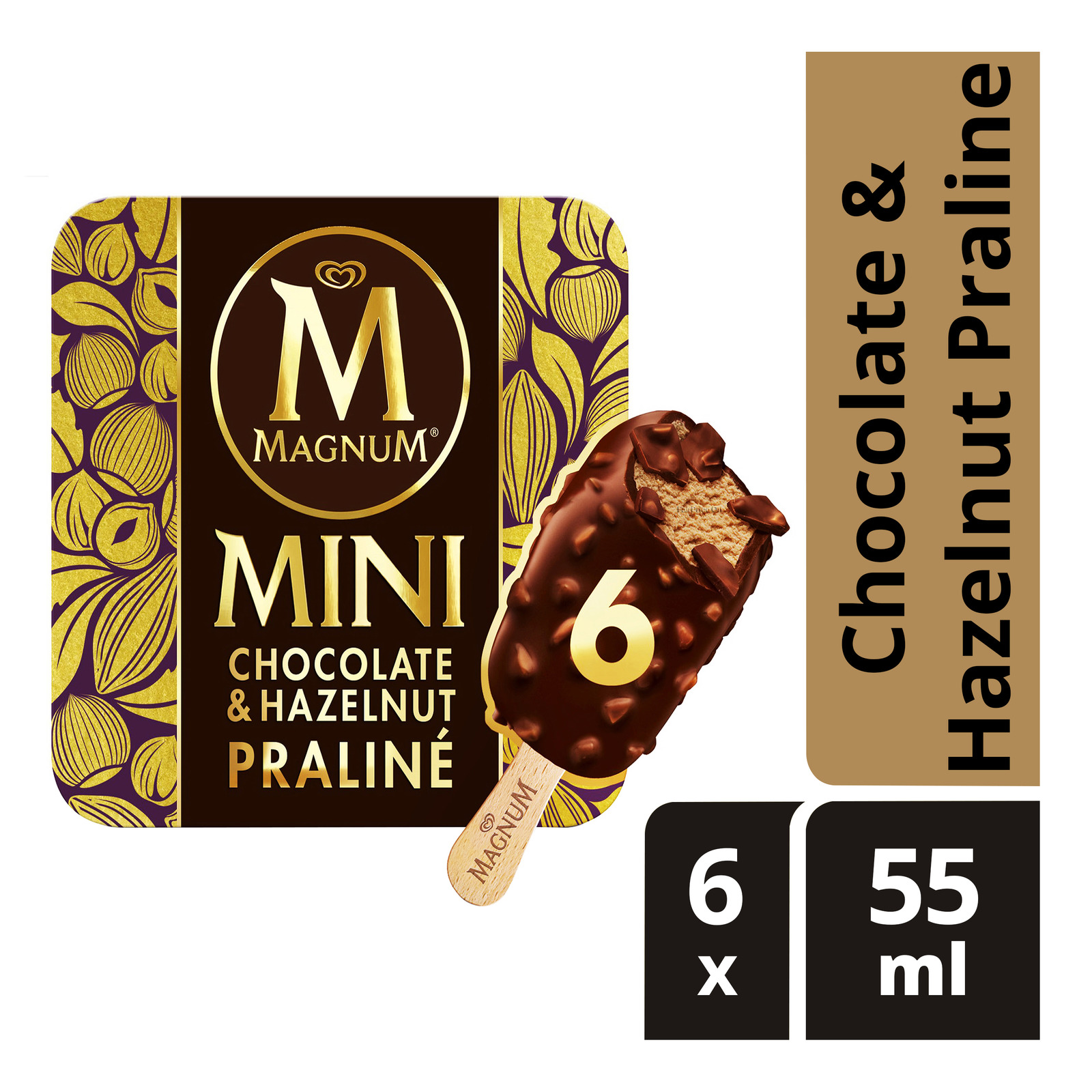 Magnum Mini Ice Cream - Chocolate & Hazelnut Praline