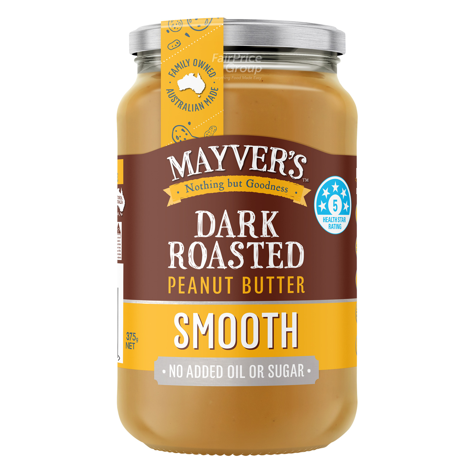 Mayver's Dark Roasted Peanut Butter - Smooth