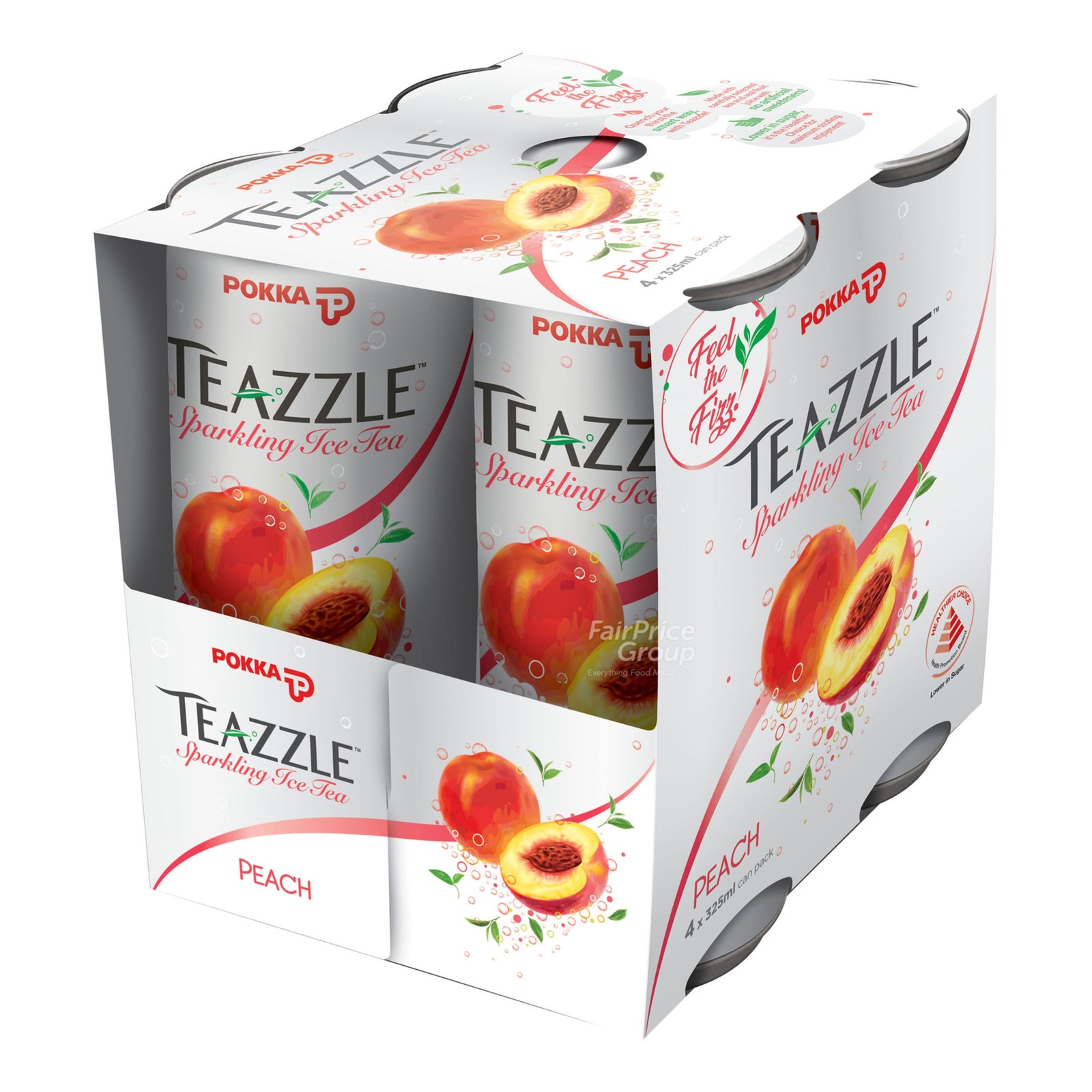 Pokka Tezzale Sparkling Ice Tea Can Drink - Peach