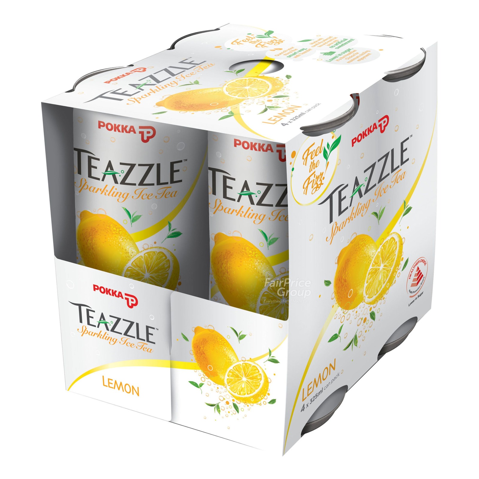 Pokka Tezzale Sparkling Ice Tea Can Drink - Lemon