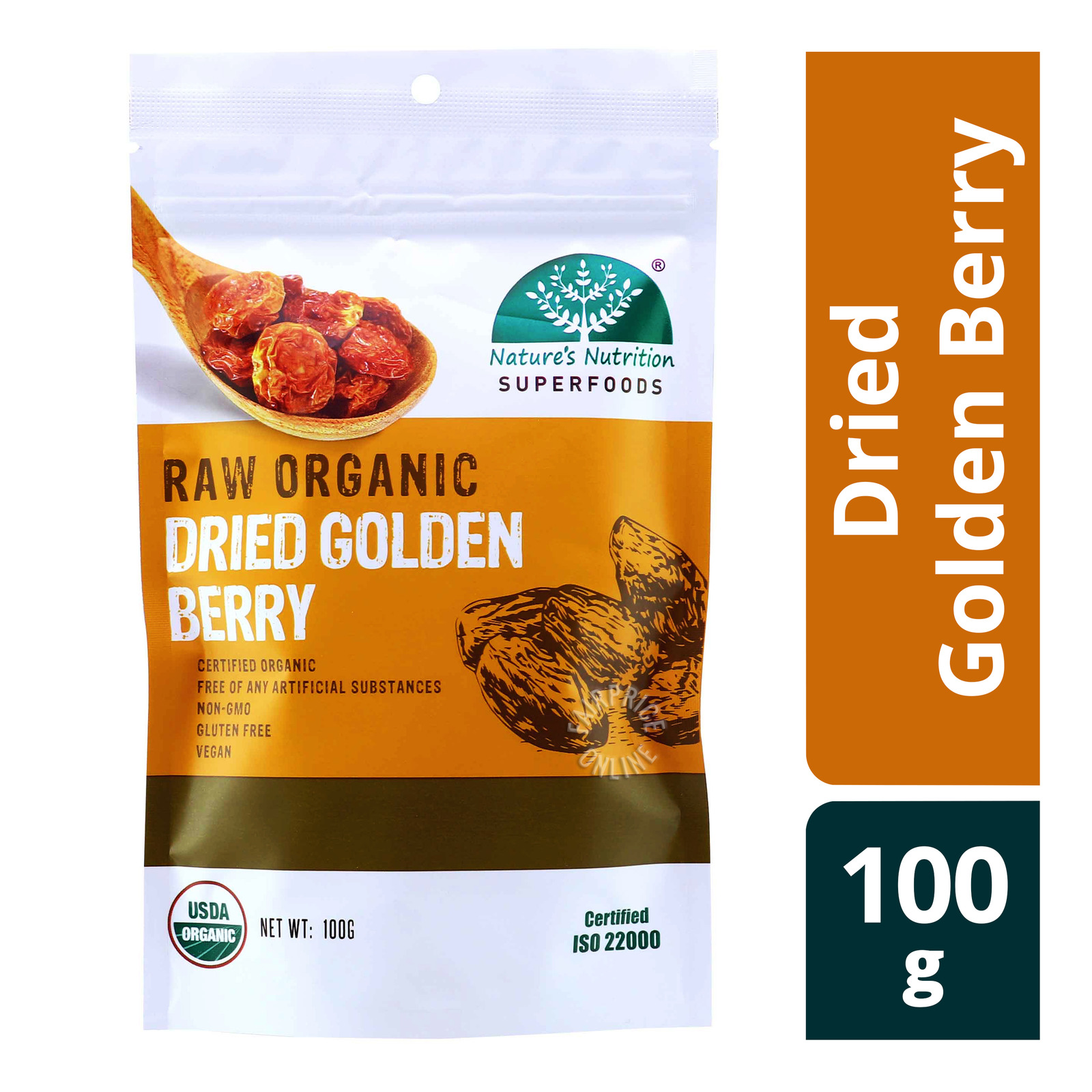 Nature's Nutrition Raw Organic Dried Golden Berry