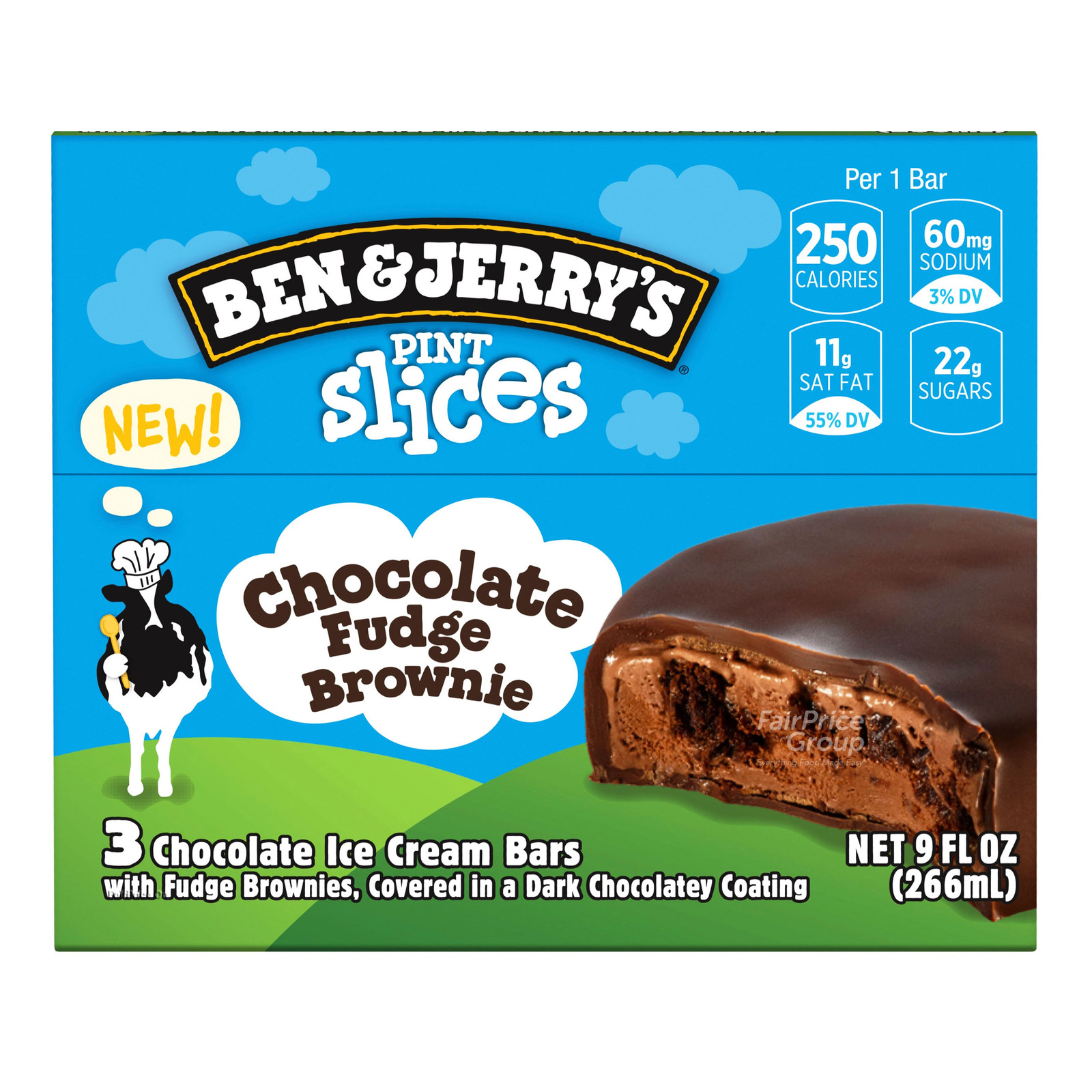 Ben & Jerry Pint Slices Ice Cream - Chocolate Fudge Brownie