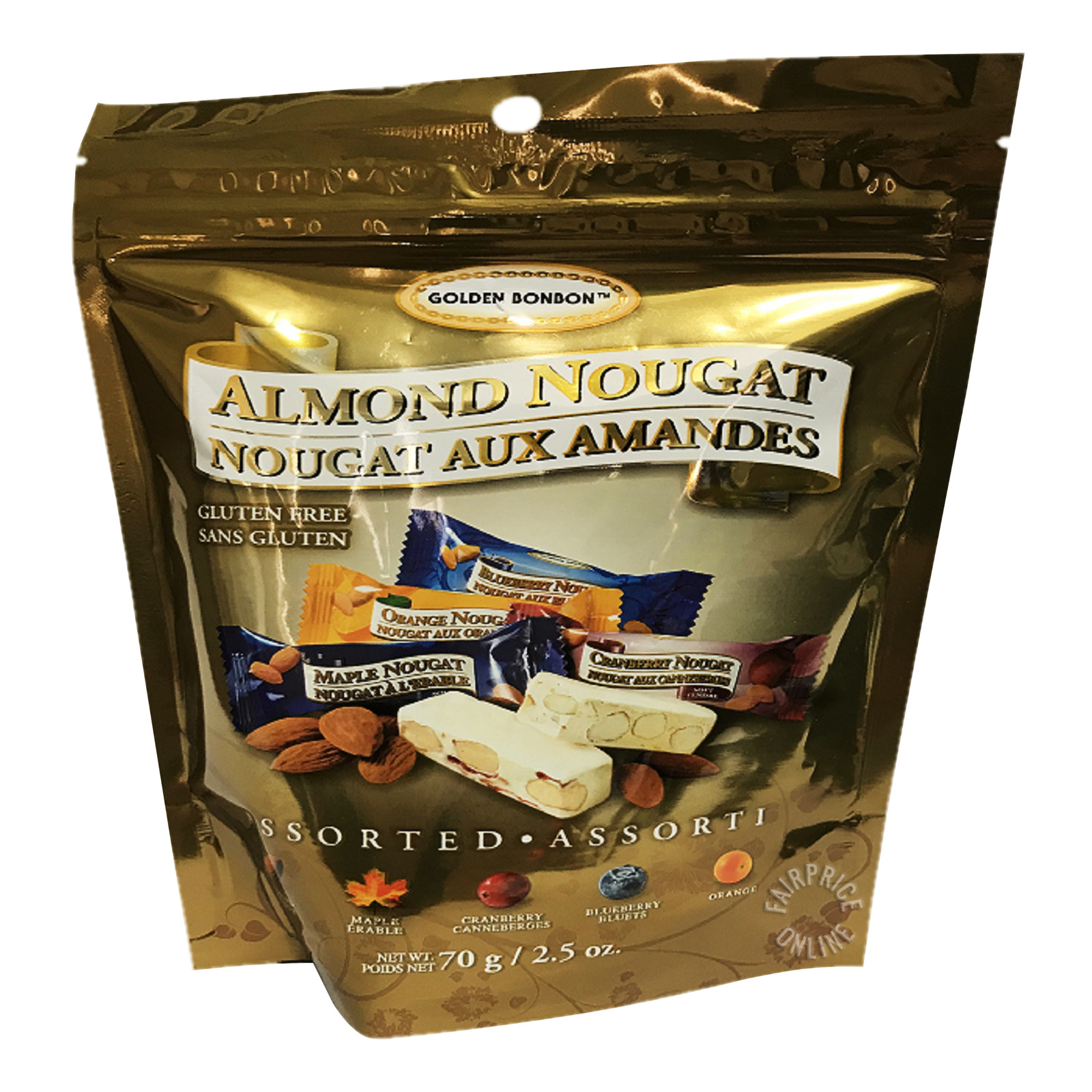 Golden Bon Bon Almond Nougat - Assorted