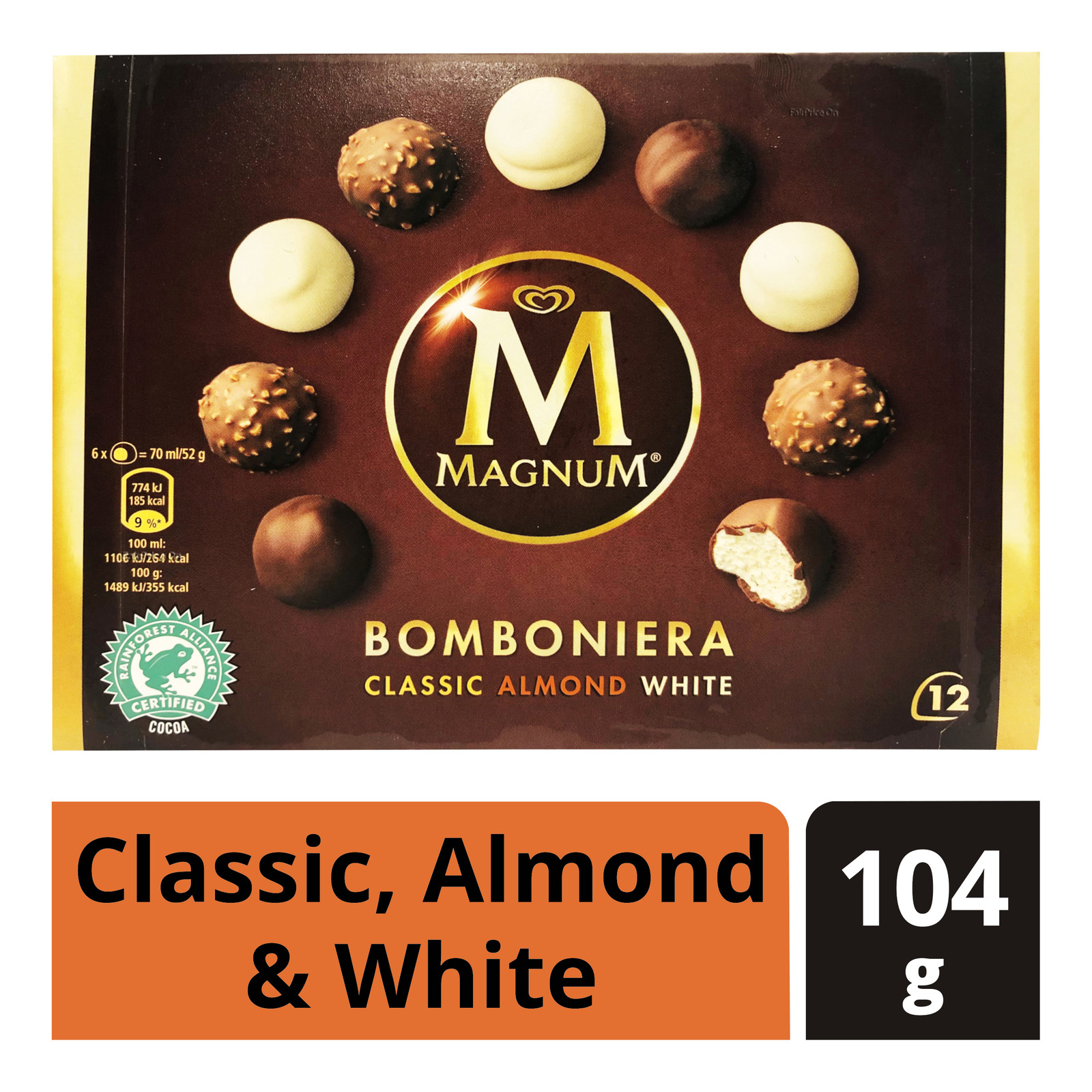 Magnum Bomboniera Ice Cream - Classic,Almond&White