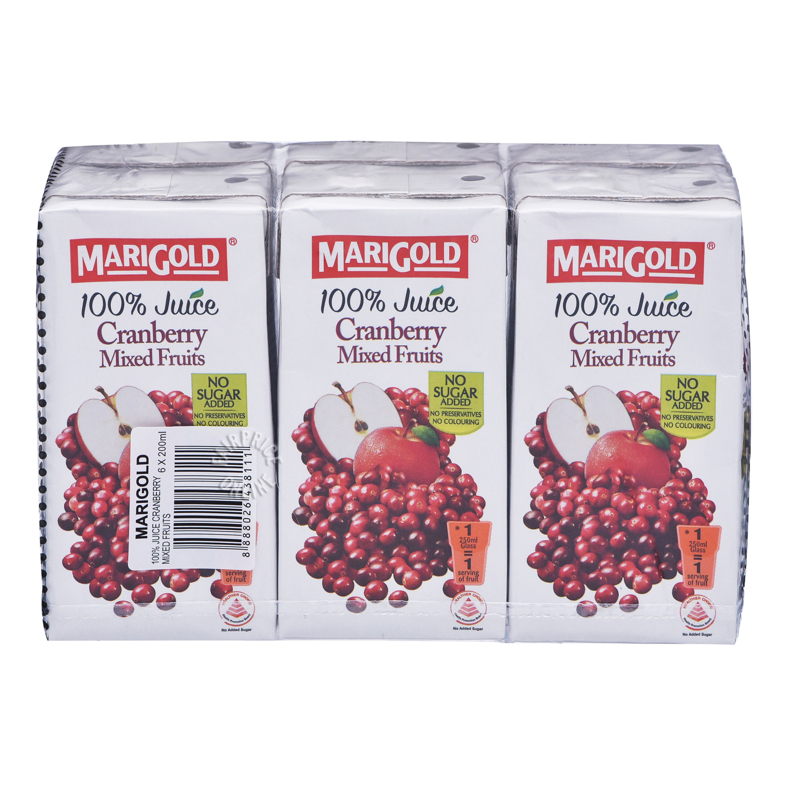 Marigold 100% Packet Juice - Cranberry Mixed Fruits