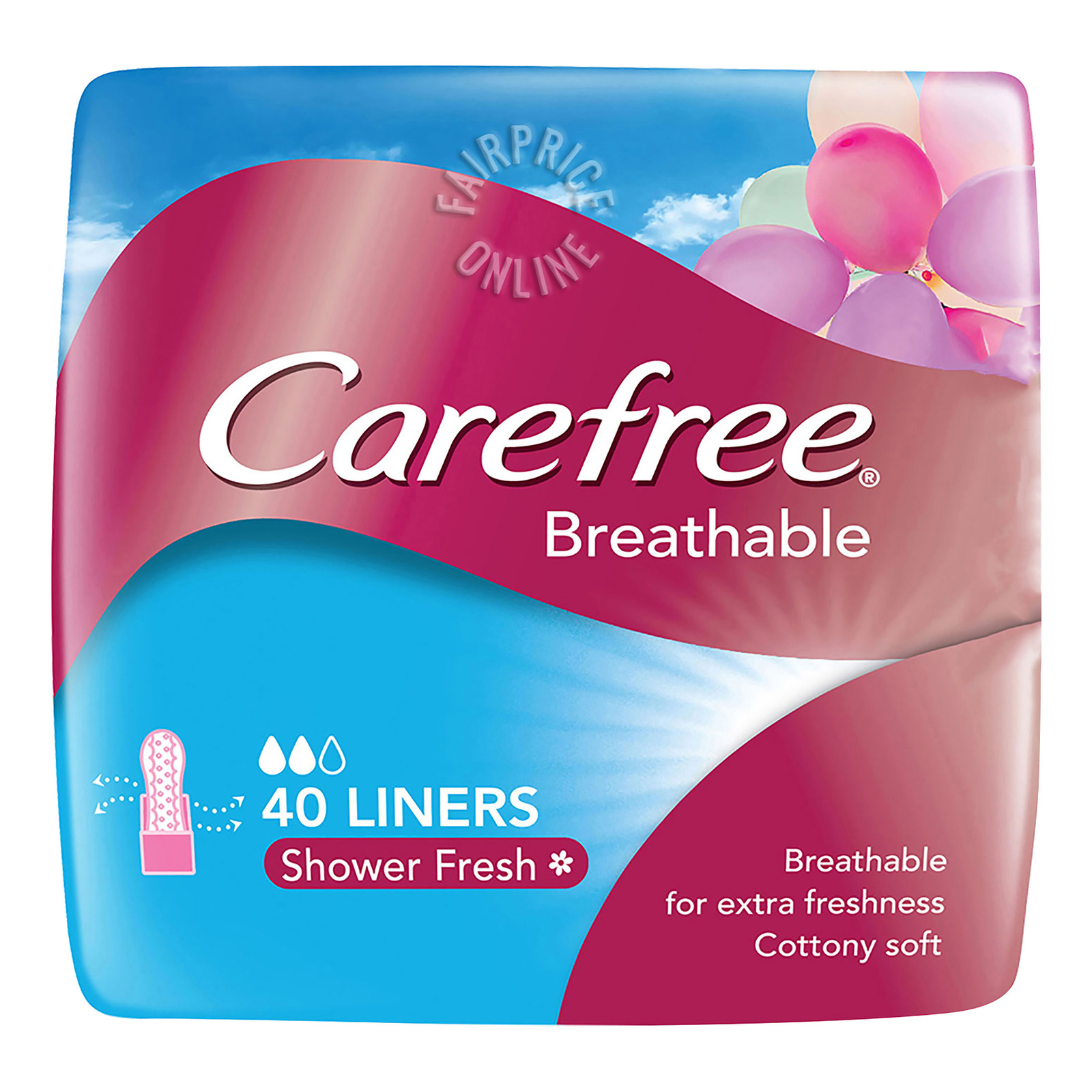 Carefree Breathable Panty Liners - Shower Fresh