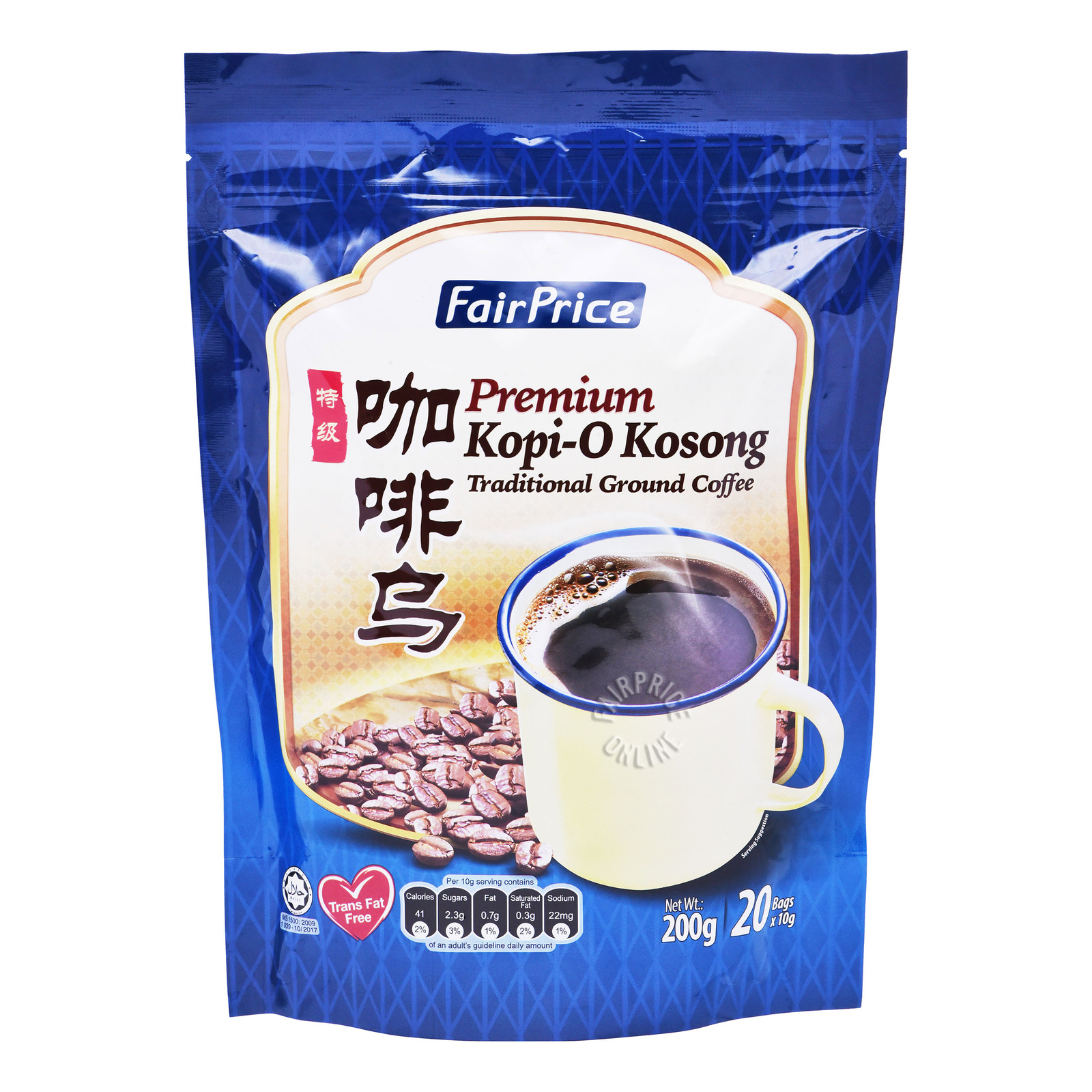 FairPrice Instant Traditional Black Coffee - Kopi-O Kosong