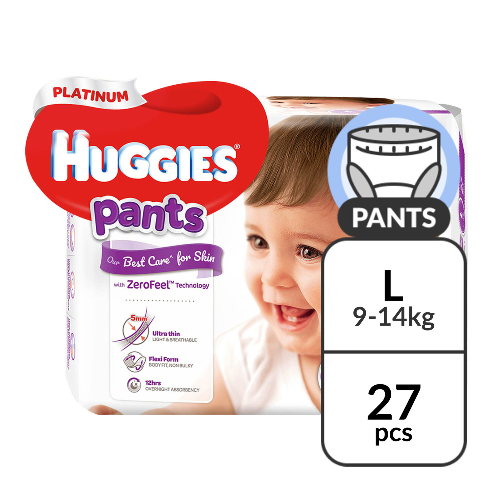 Huggies Platinum Pants - L (9 - 14kg)