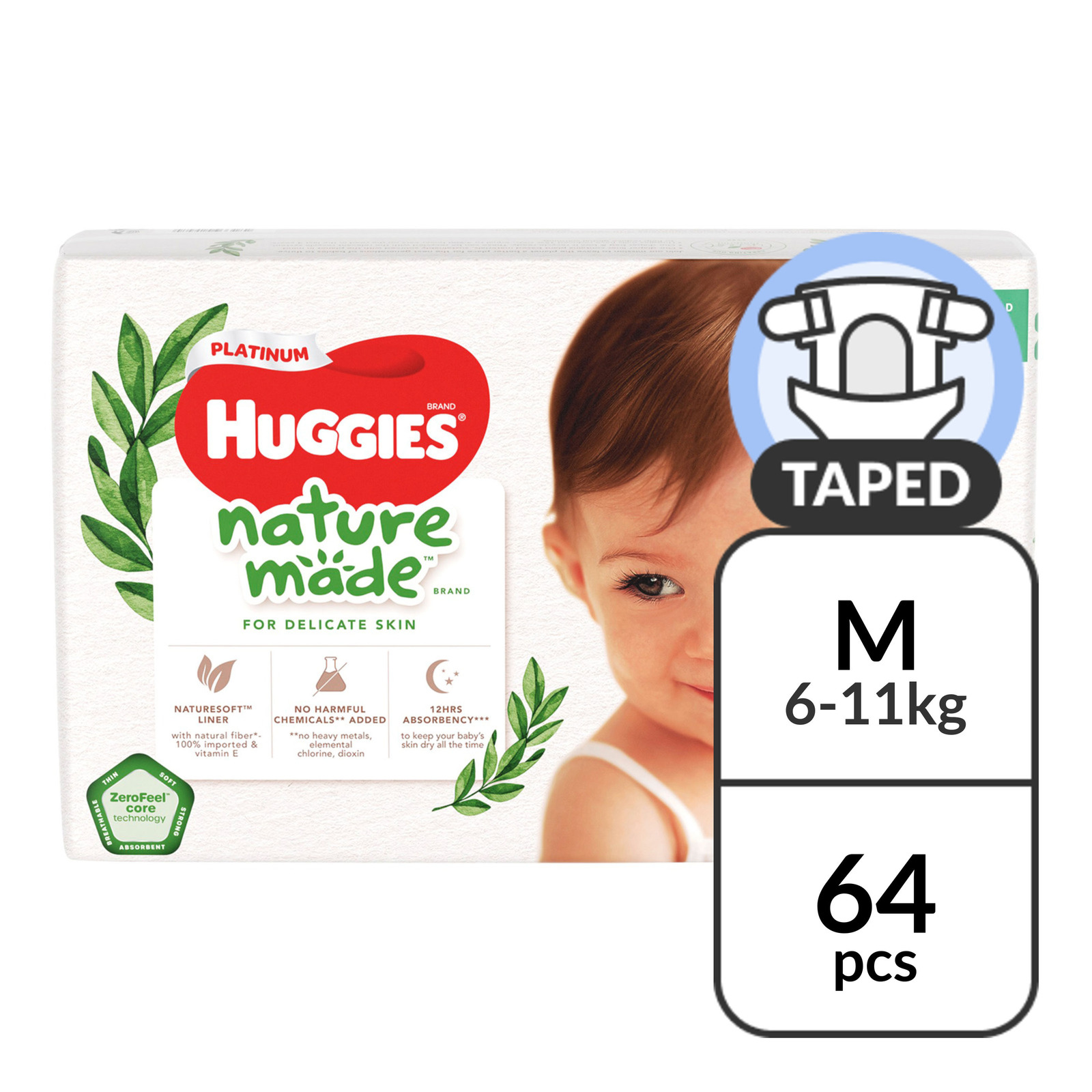 Huggies Platinum Diapers - M (6 - 11kg)
