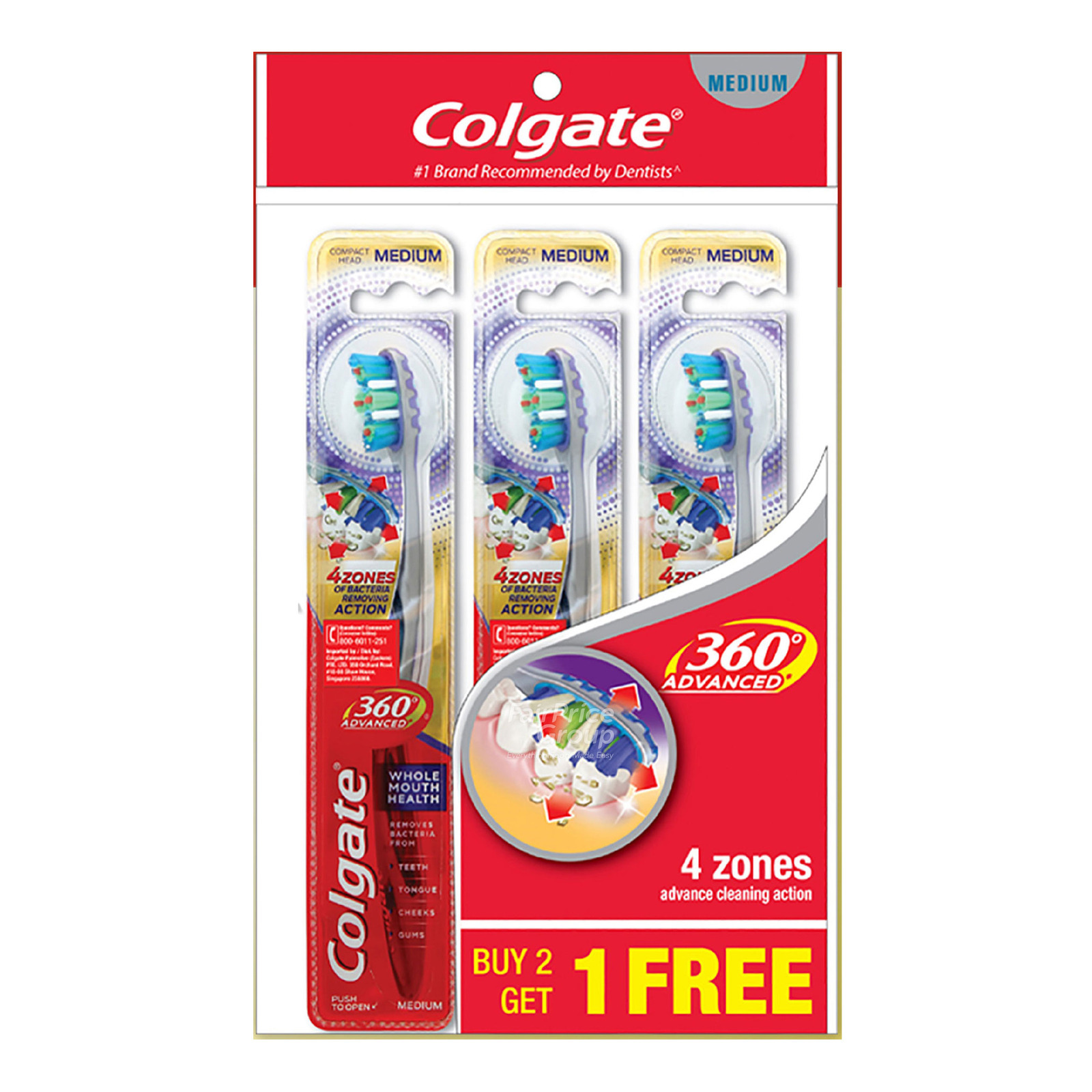 Colgate 360 Advanced Toothbrush - Medium