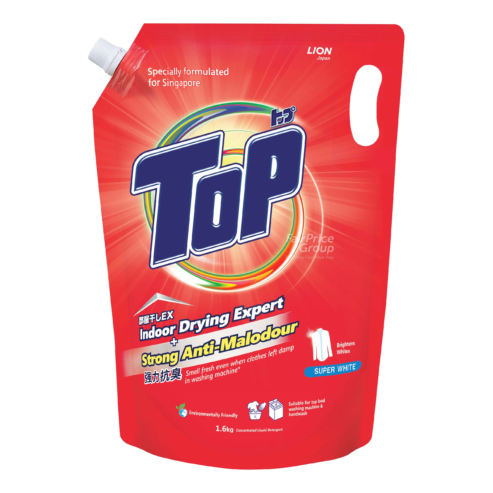 Top Concentrated Liquid Detergent Refill - Super White