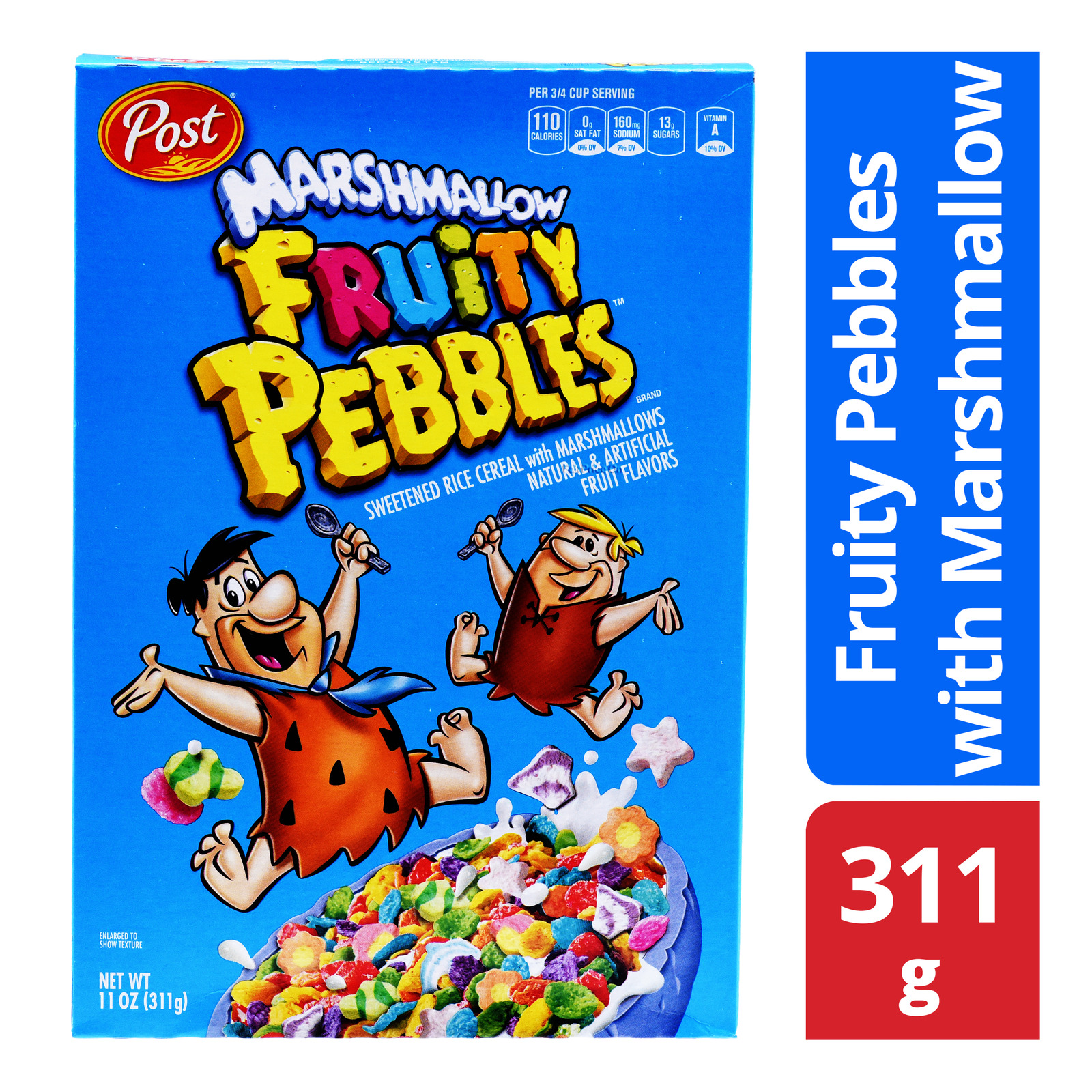 Post Sweetened Rice Cereal - Fruity Pebbles with Marshmallow