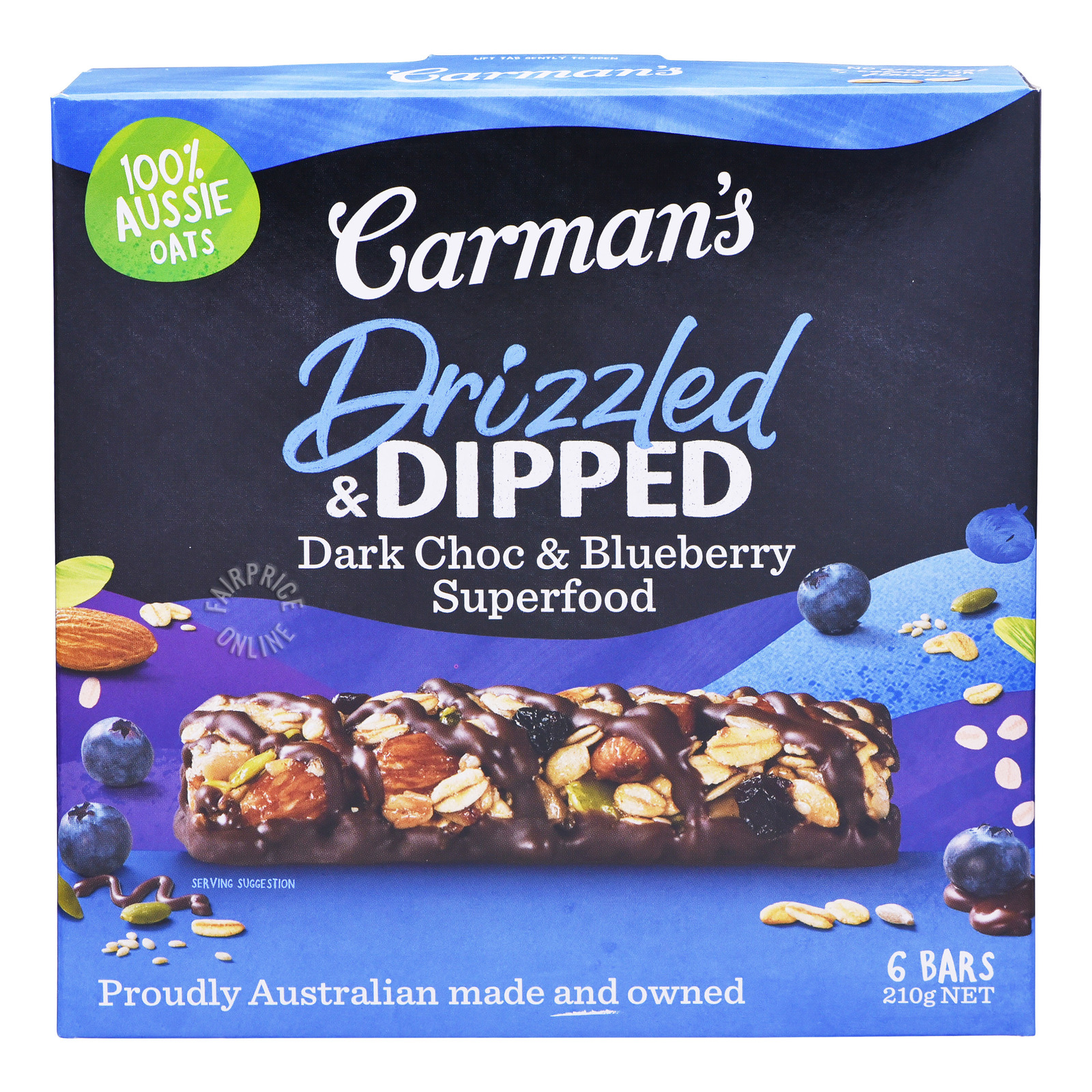 Carman's Muesli Bars - Dark Chocolate with Blueberry