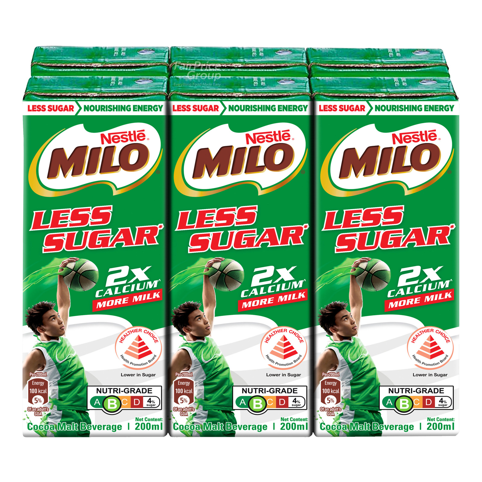Milo Chocolate Malt UHT Packet Drink - Less Sugar