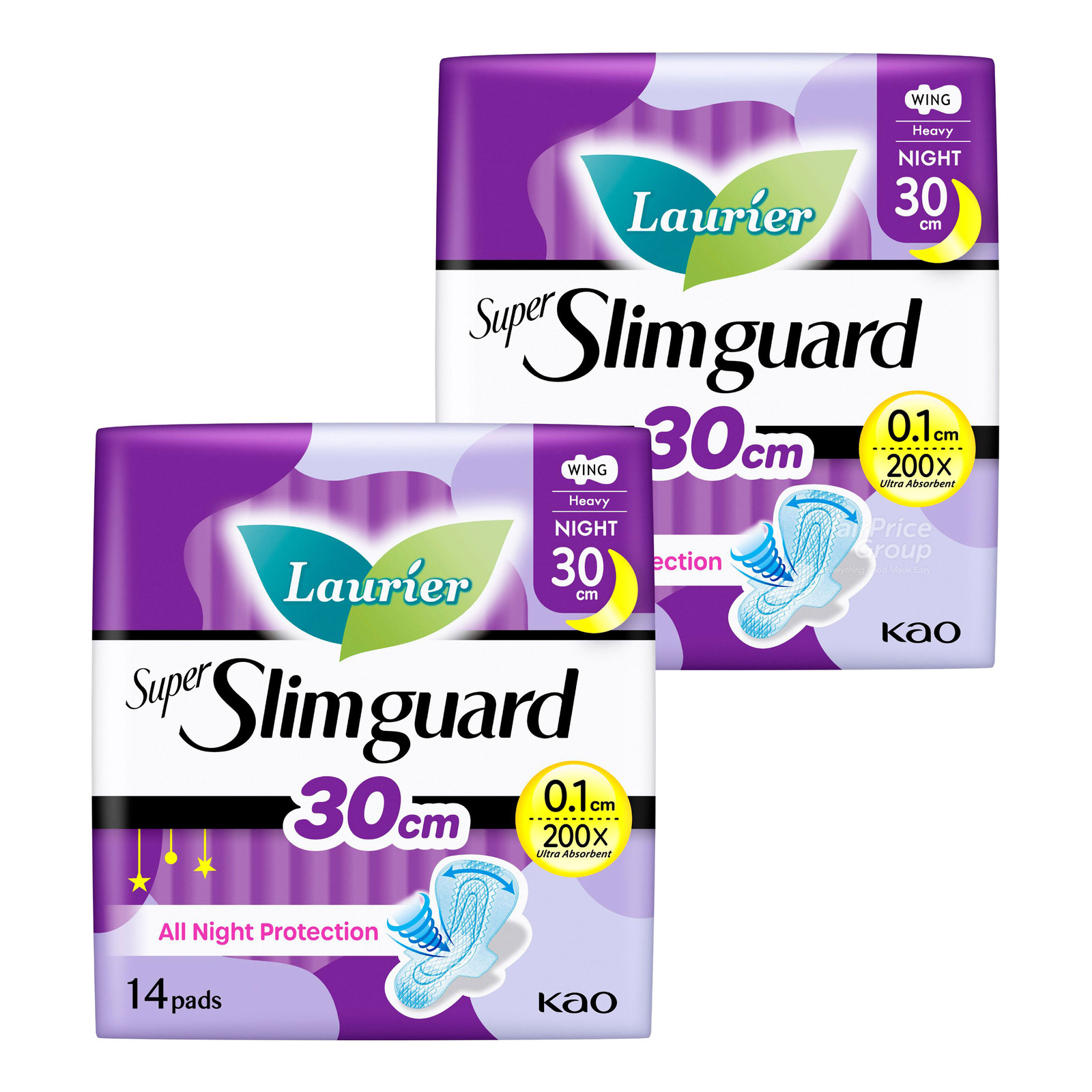 Laurier Super Slimguard Night Pads-Normal Heavy (30cm)