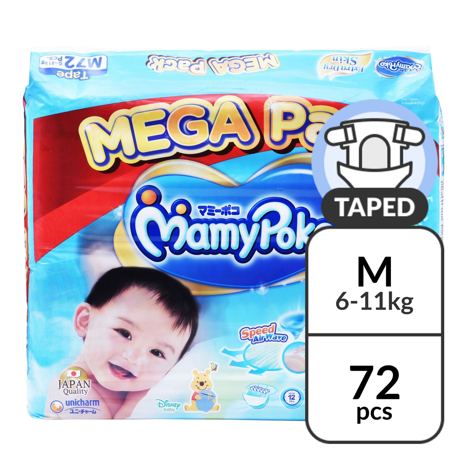 MamyPoko Extra Dry Skin Diapers - M (6 -11kg)