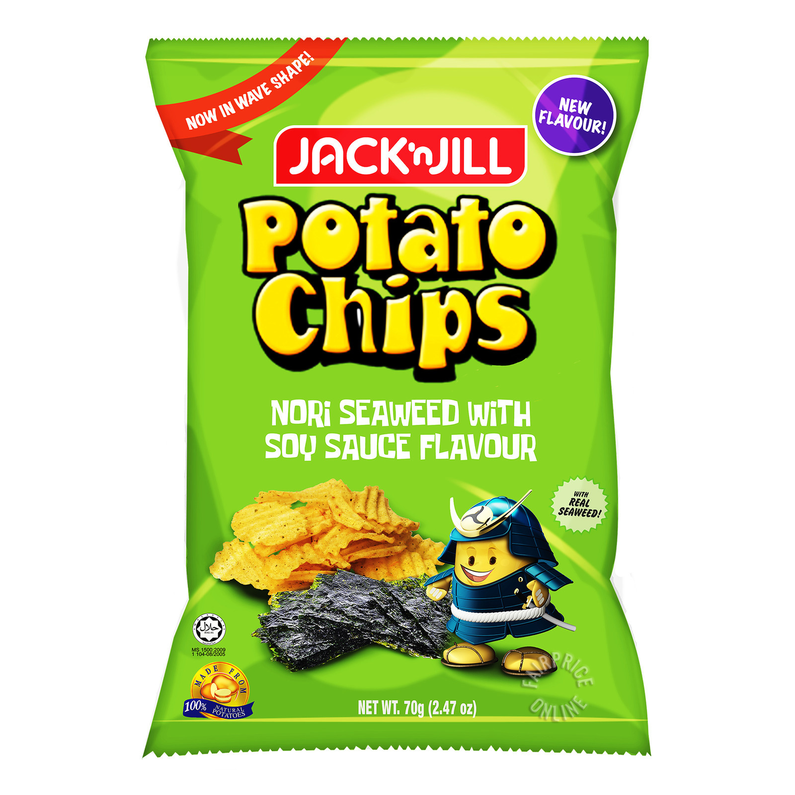 Jack'n Jill Potato Chips - Nori Seaweed with Soy Sauce