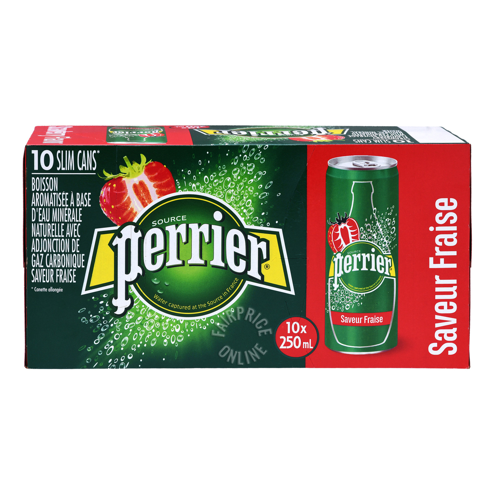 Perrier Sparkling Natural Mineral Can Water - Strawberry