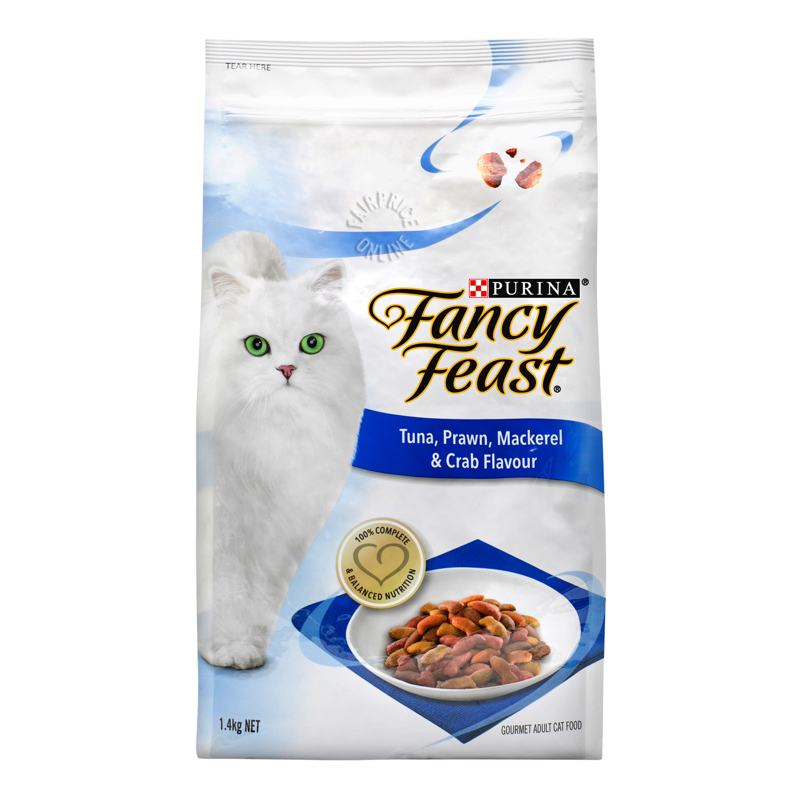 Fancy Feast Dry Cat Food - Tuna, Prawn, Mackeral & Crab