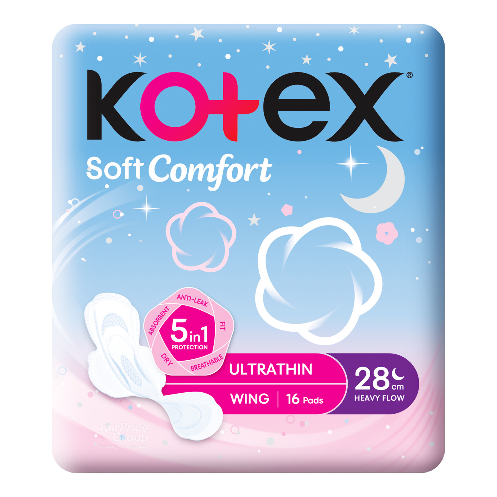 Kotex Soft Air Super Ultrathin NightWingsPads-Heavy(28cm)