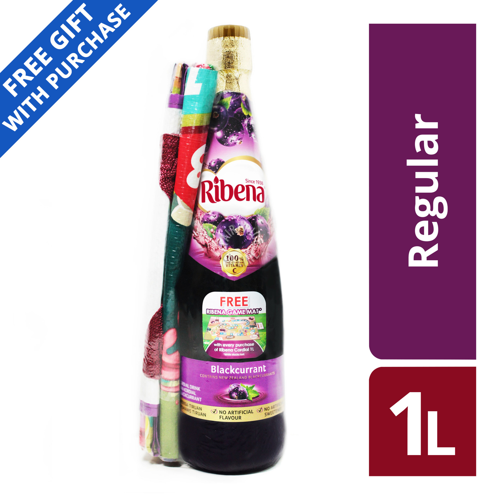 Ribena Blackcurrant Cordial - Regular + Free Mat