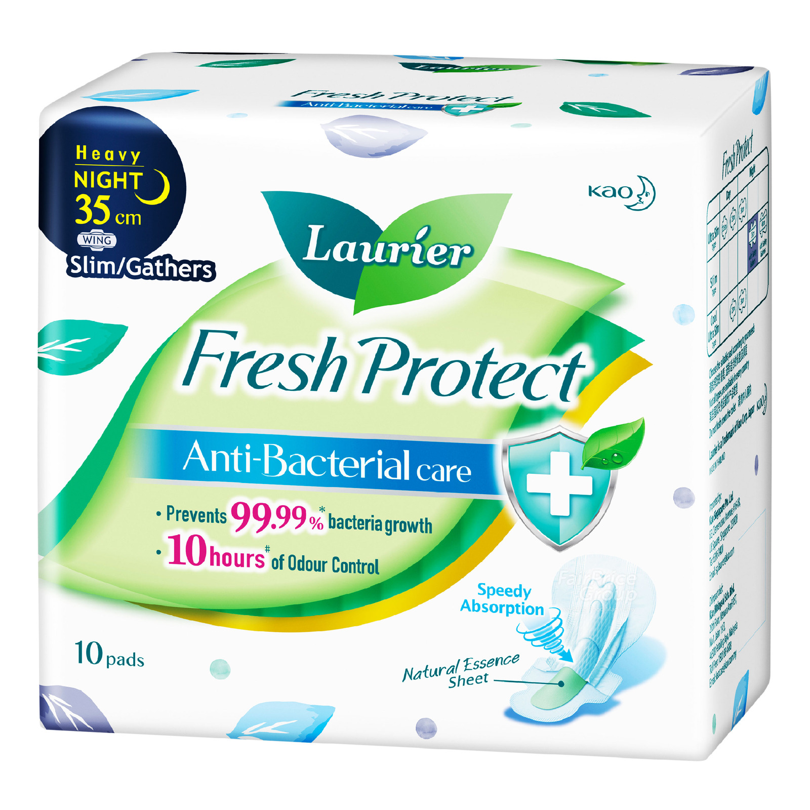 Laurier Fresh Protect Pads - Heavy Night Slim (35cm)
