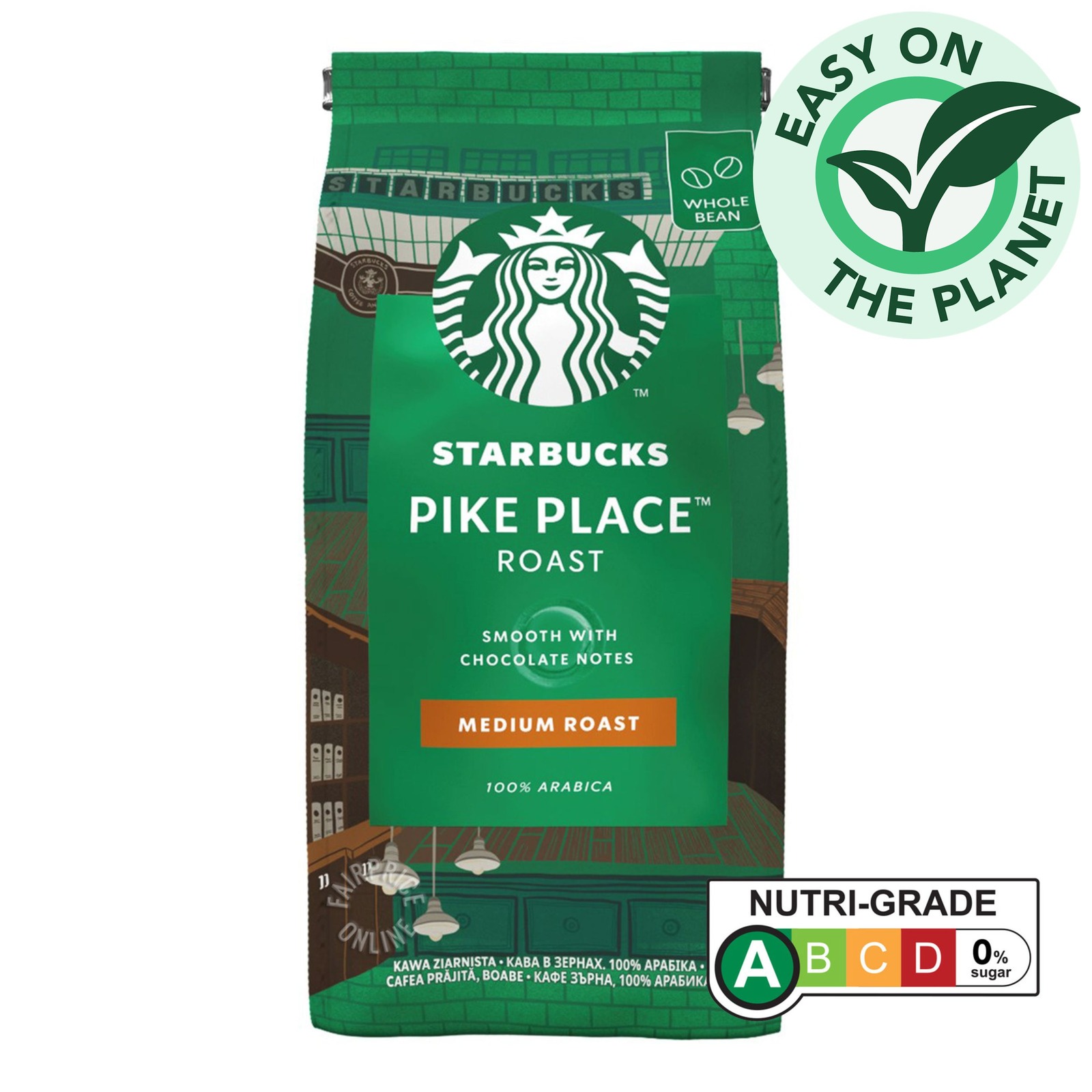 Starbucks Roasted Whole Coffee Bean - Pike Place (Medium)